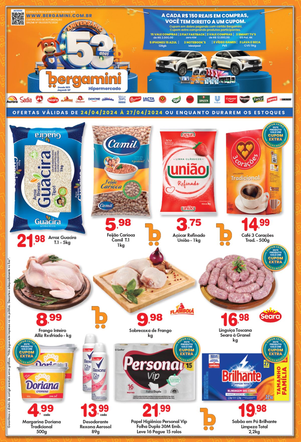 Ofertas em Supermercado Bergamini incluindo Linha Clássicos e Produtos de Higiene, Ofertas Supermer