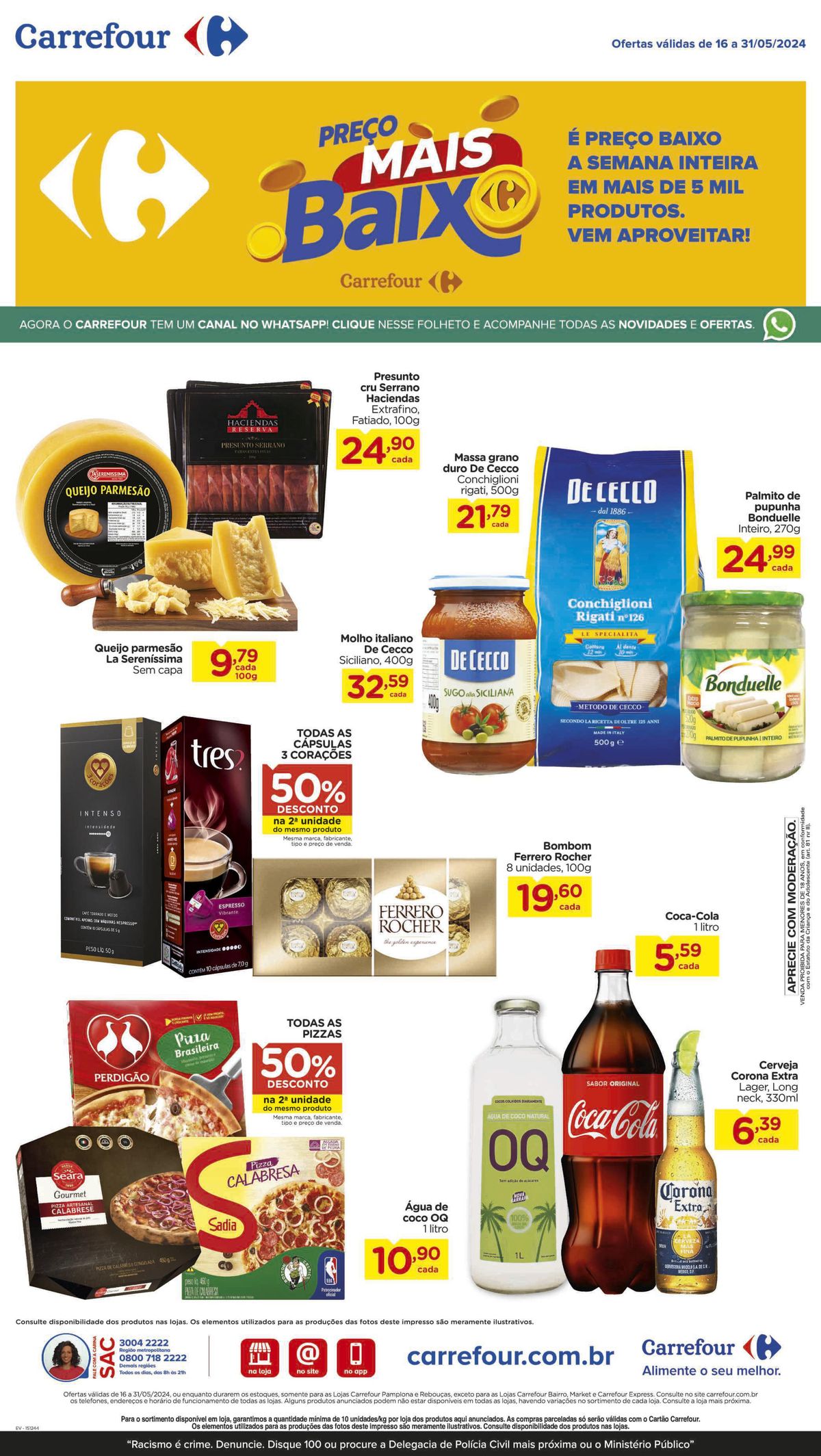 Promoção de Produtos Alimentícios e Eletrônicos no Supermercado, Preço Mais Baixo, 31-05-2024, Carr