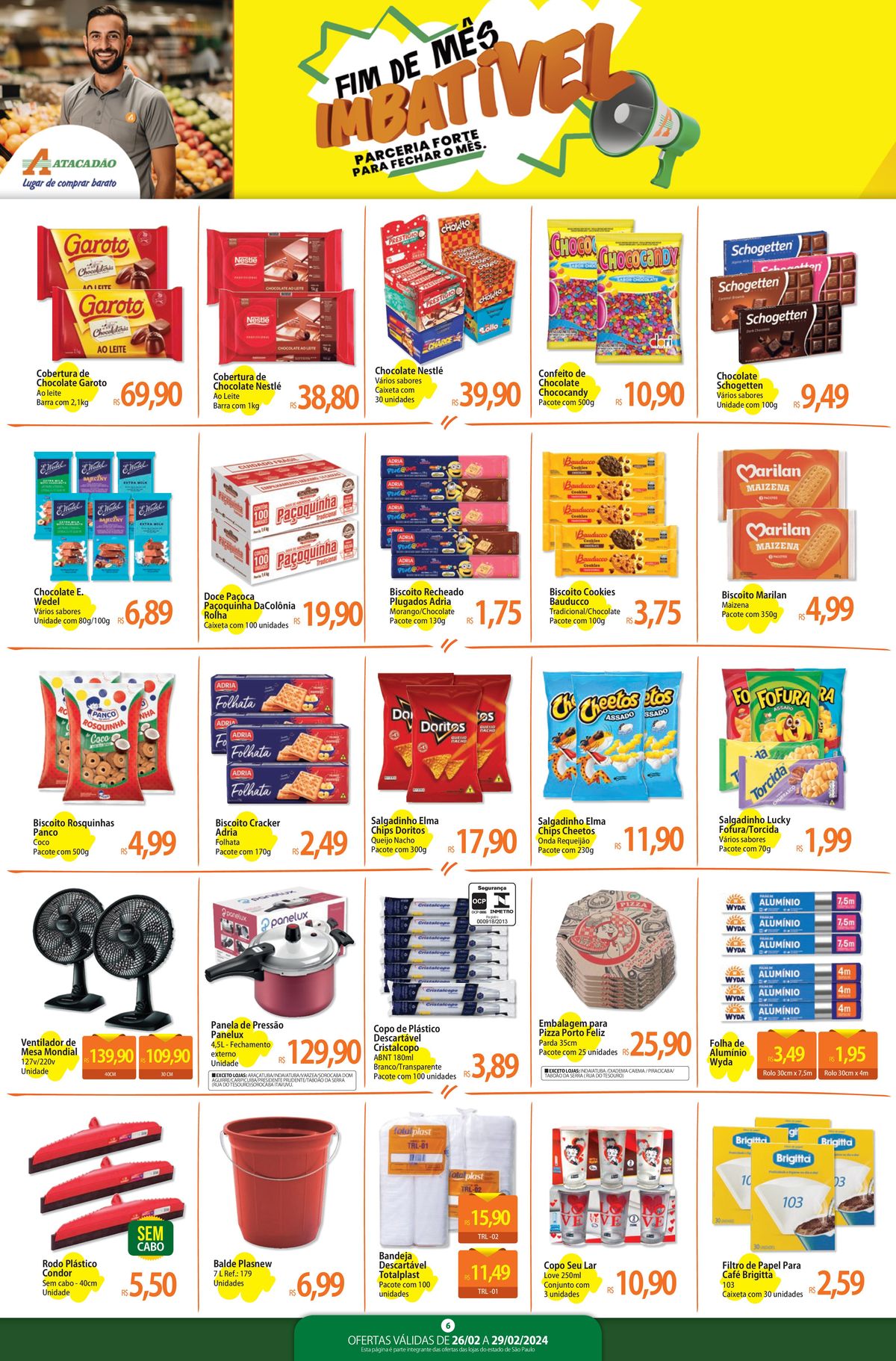 Cobertura de Chocolate Nestlé e Chocolate Garoto em promoção