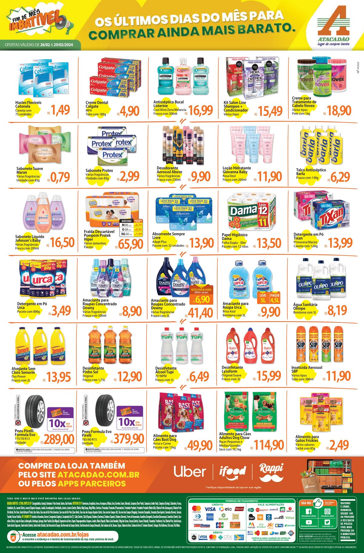 Ofertas em produtos de higiene e limpeza