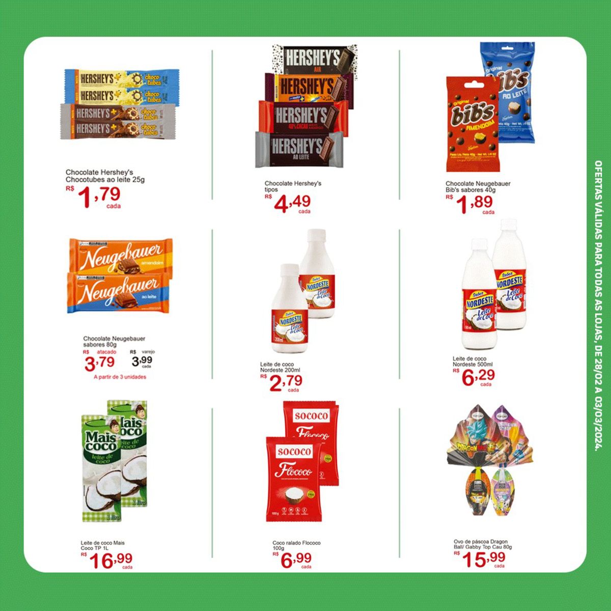 Promoção de chocolates Hershey's e Neugebauer