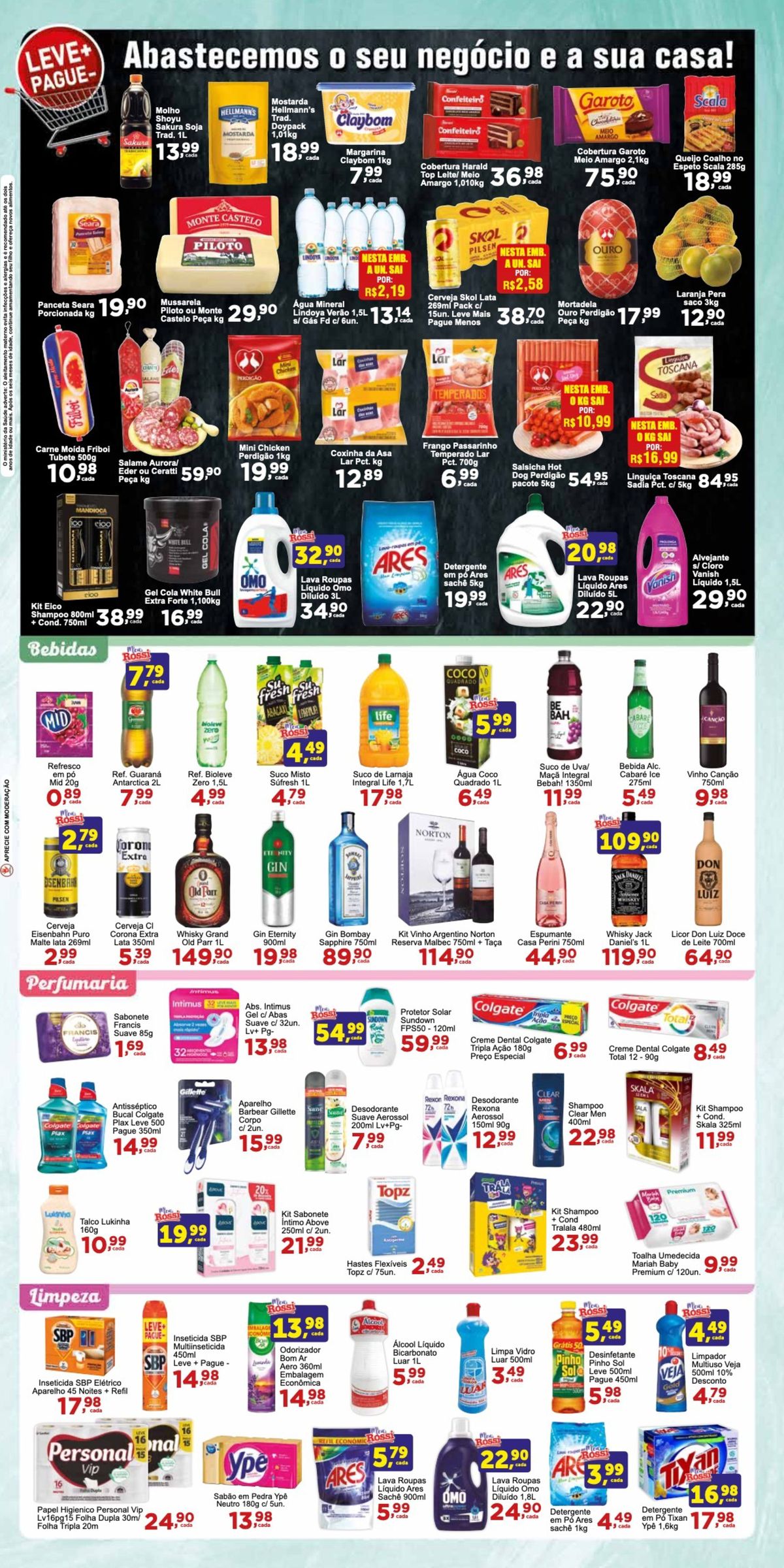 Promoção de produtos de limpeza e higiene pessoal