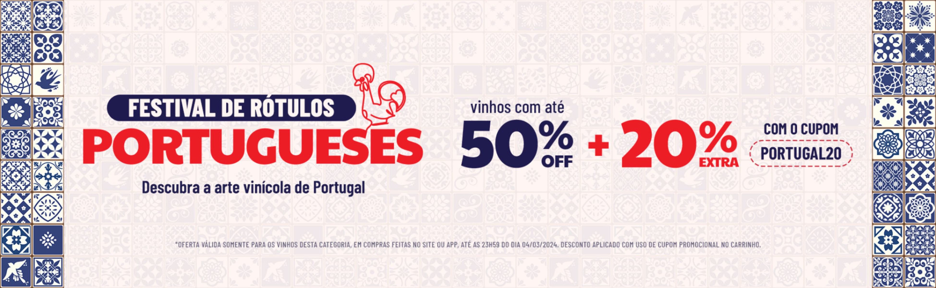 Vinhos Portugueses 50% + 20% minis - Aproveite essa oferta!