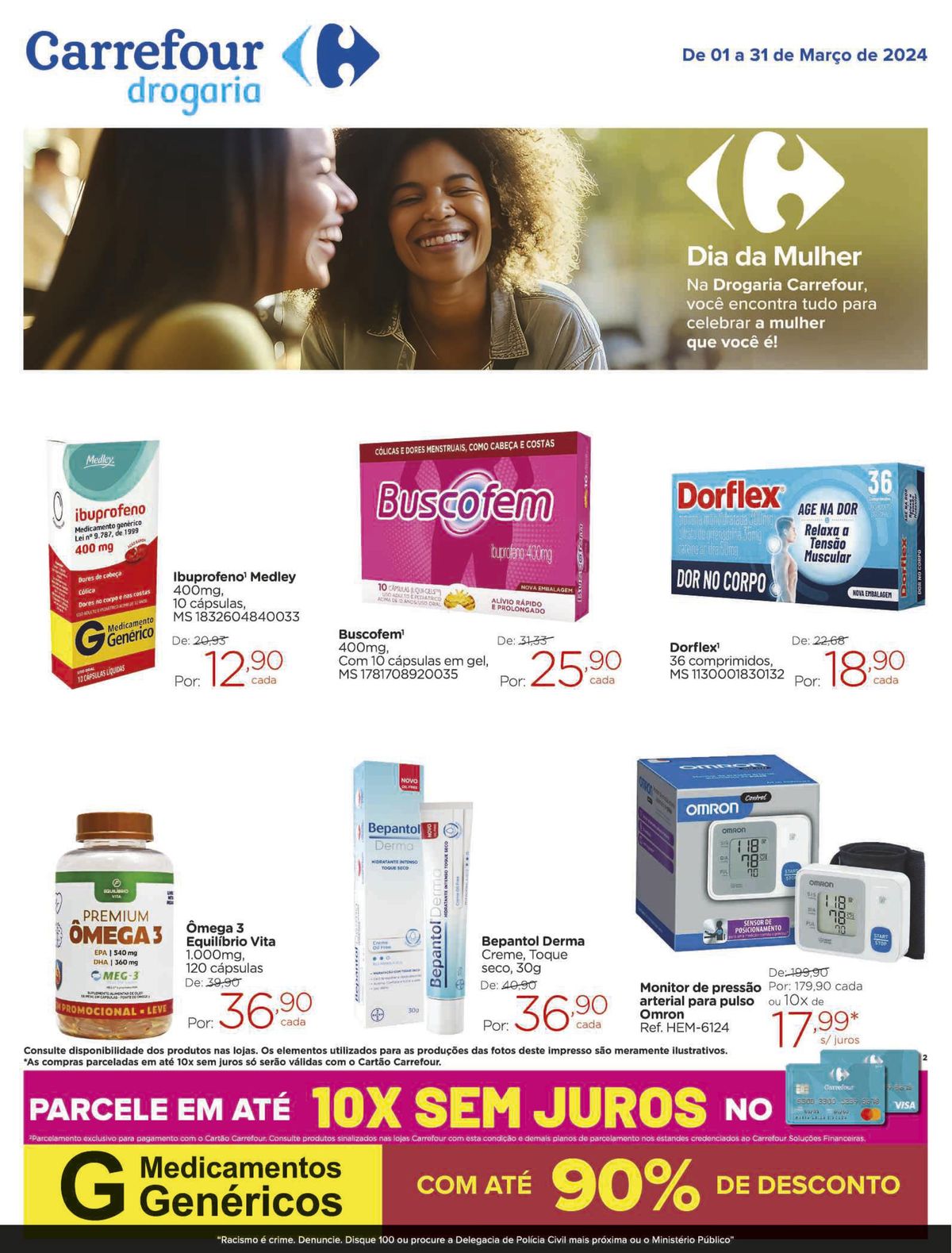 Promoções em medicamentos e produtos de cuidados pessoais