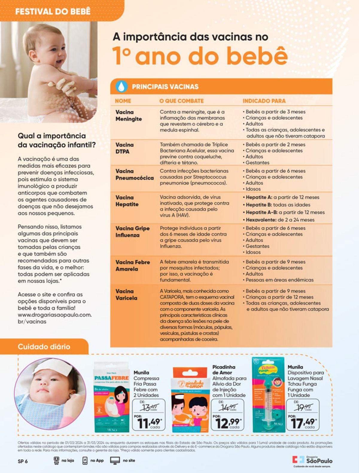 Principais vacinas para crianças e família