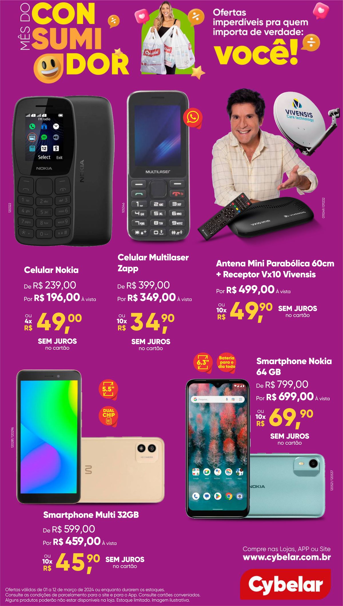 Ofertas em smartphones Nokia e Multi 32GB