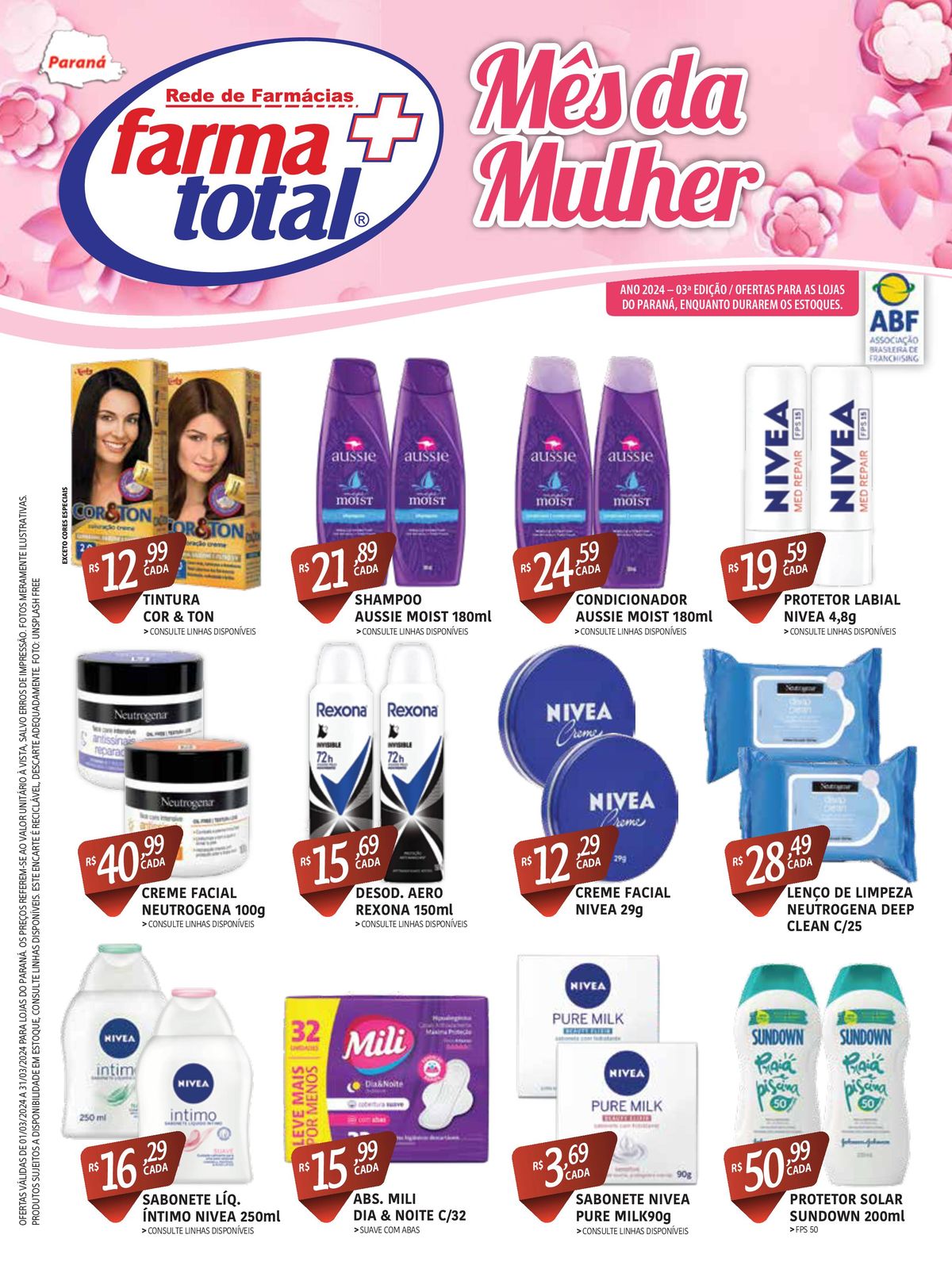 Cuidados pessoais em promoção