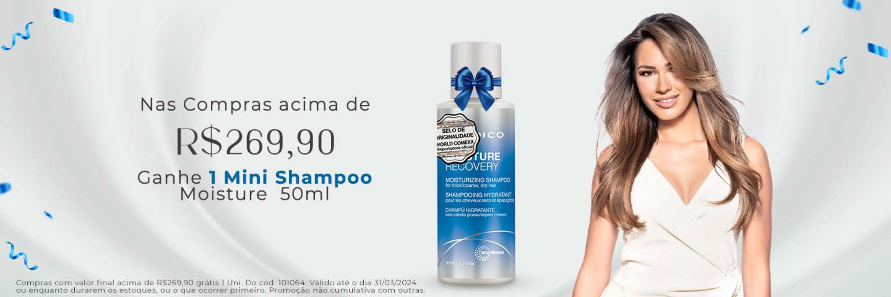 Mini Shampoo Pp Moisture 50ml de Brinde nas Compras Acima de R$269,90