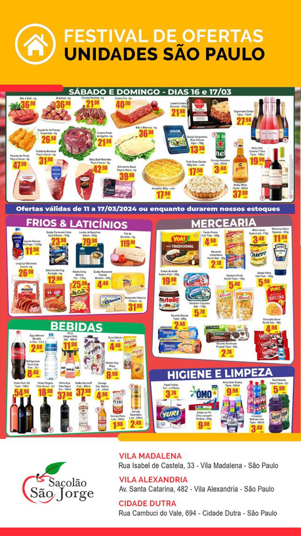 Frutas e legumes em promoção