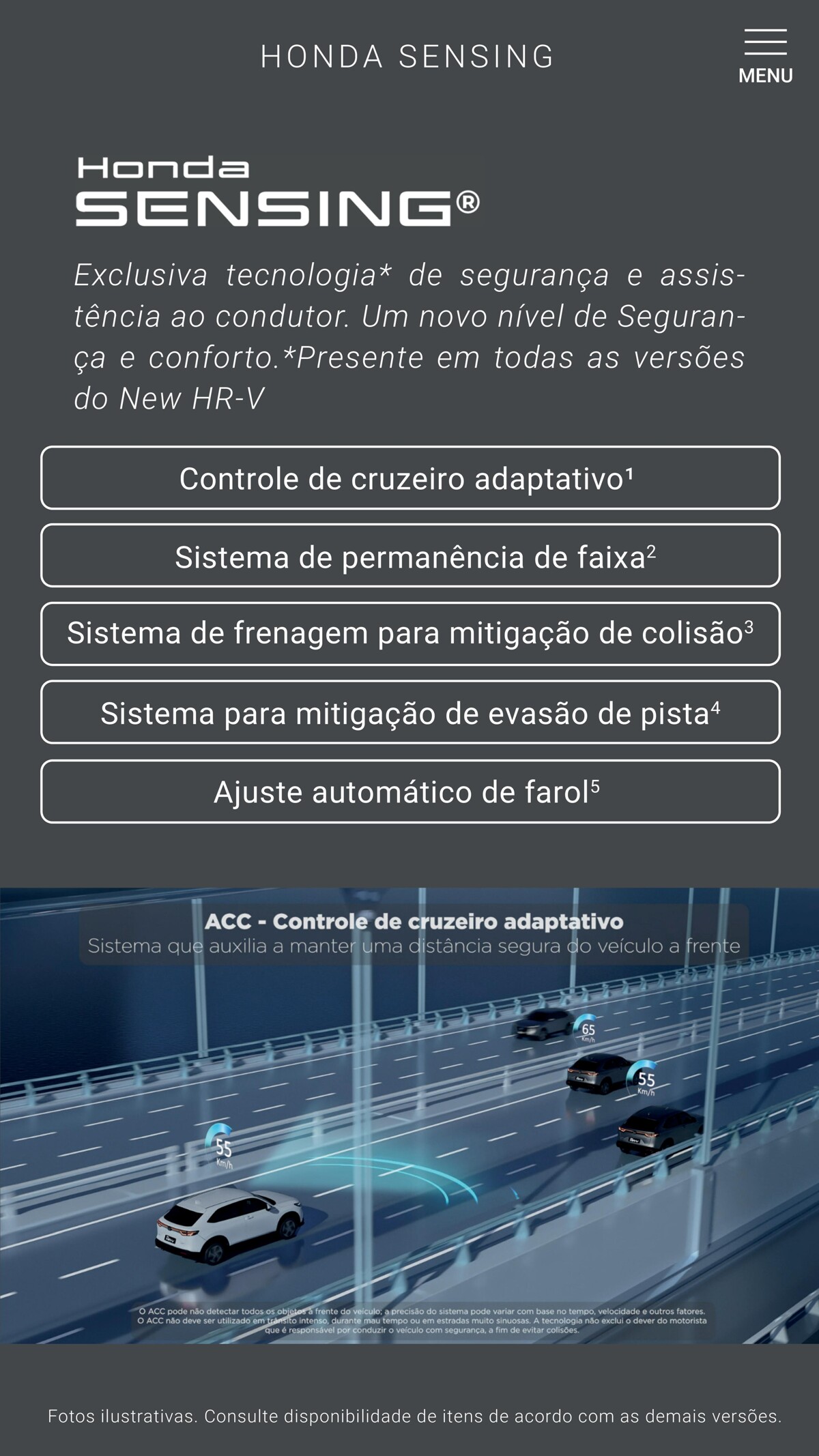 Honda Sensing - Tecnologia Exclusiva de Segurança e Conforto