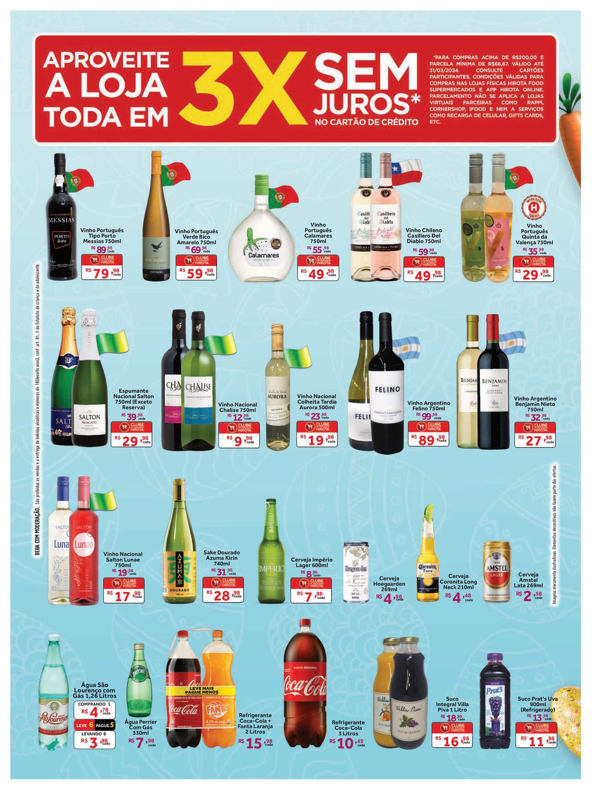 Ofertas em bebidas alcoólicas: Vinhos, Espumantes e Cervejas