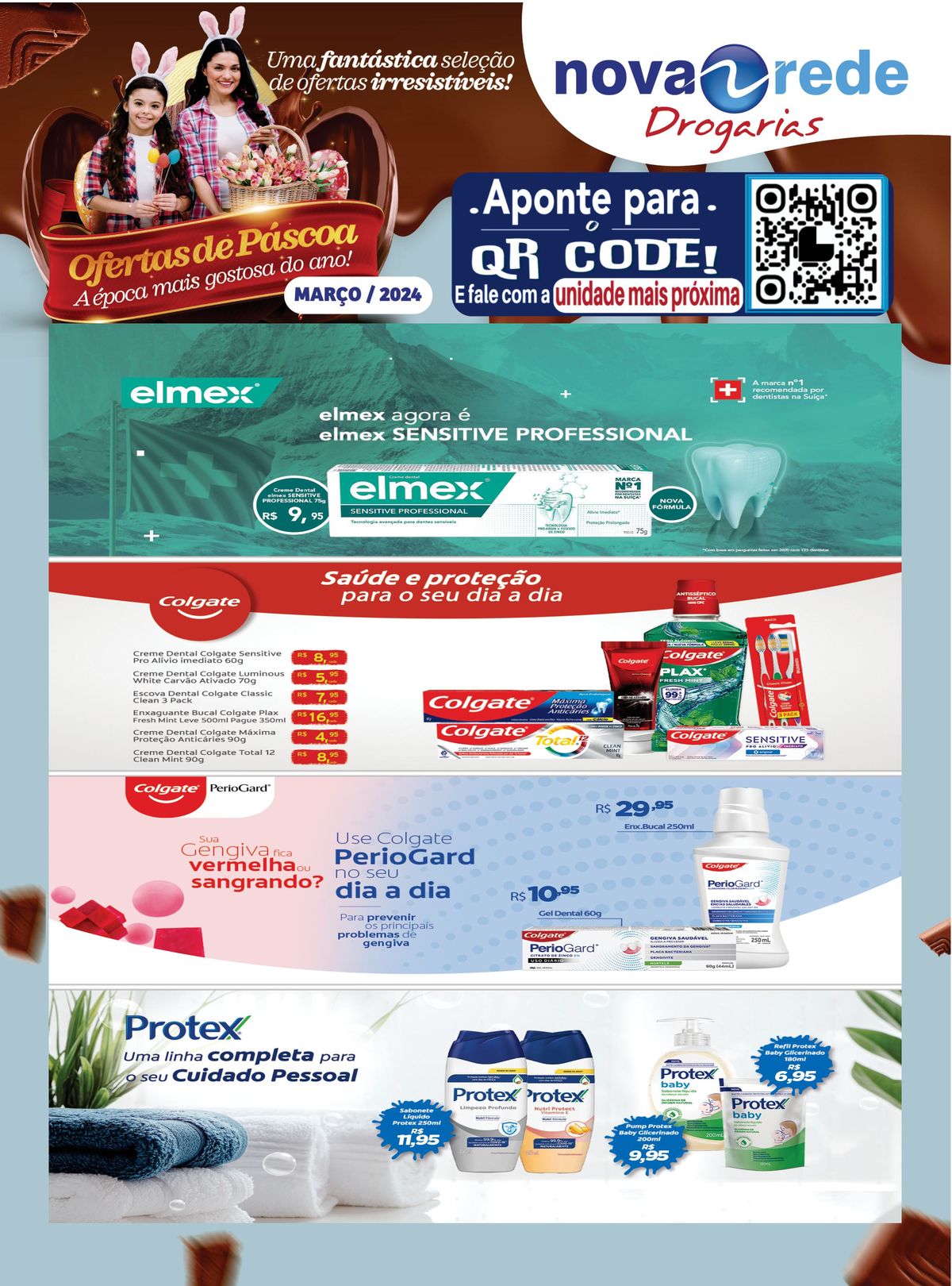 Colgate e Protex em promoção na Nova Rede Drogarias