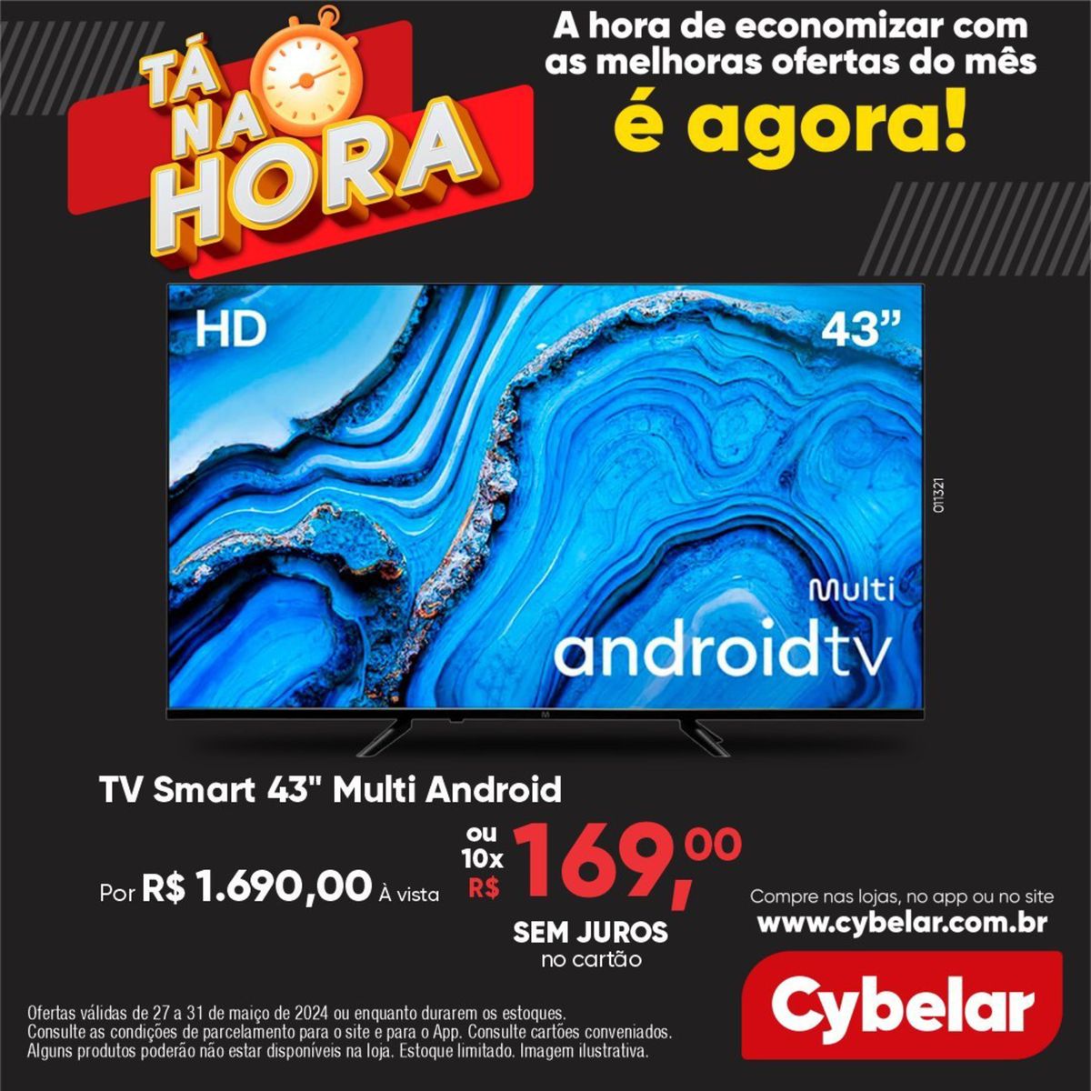 TV Smart 43" Multi Colorido por R$ 1.690 à vista