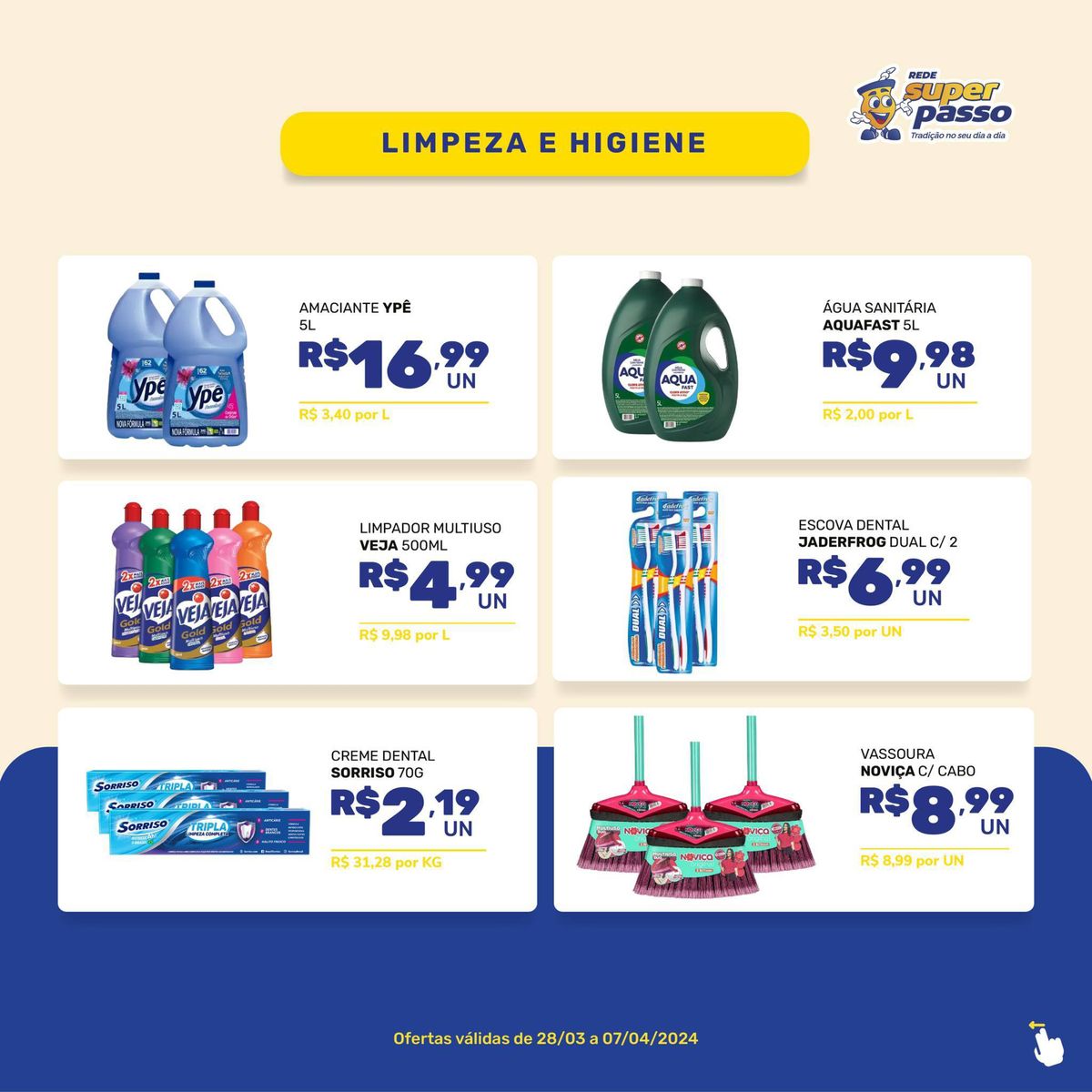 Limpeza e higiene em oferta