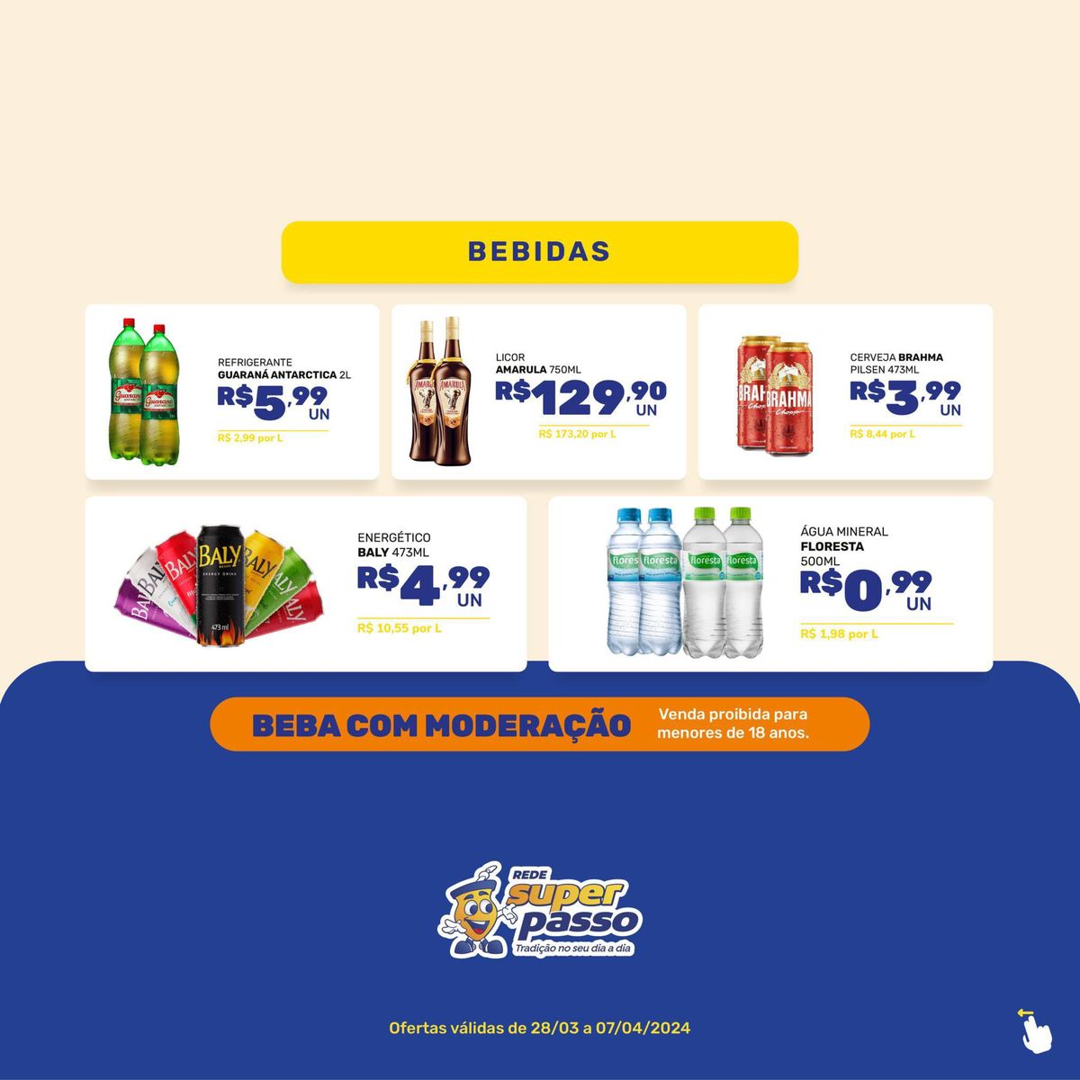 Ofertas em Bebidas no Rede Super Passo