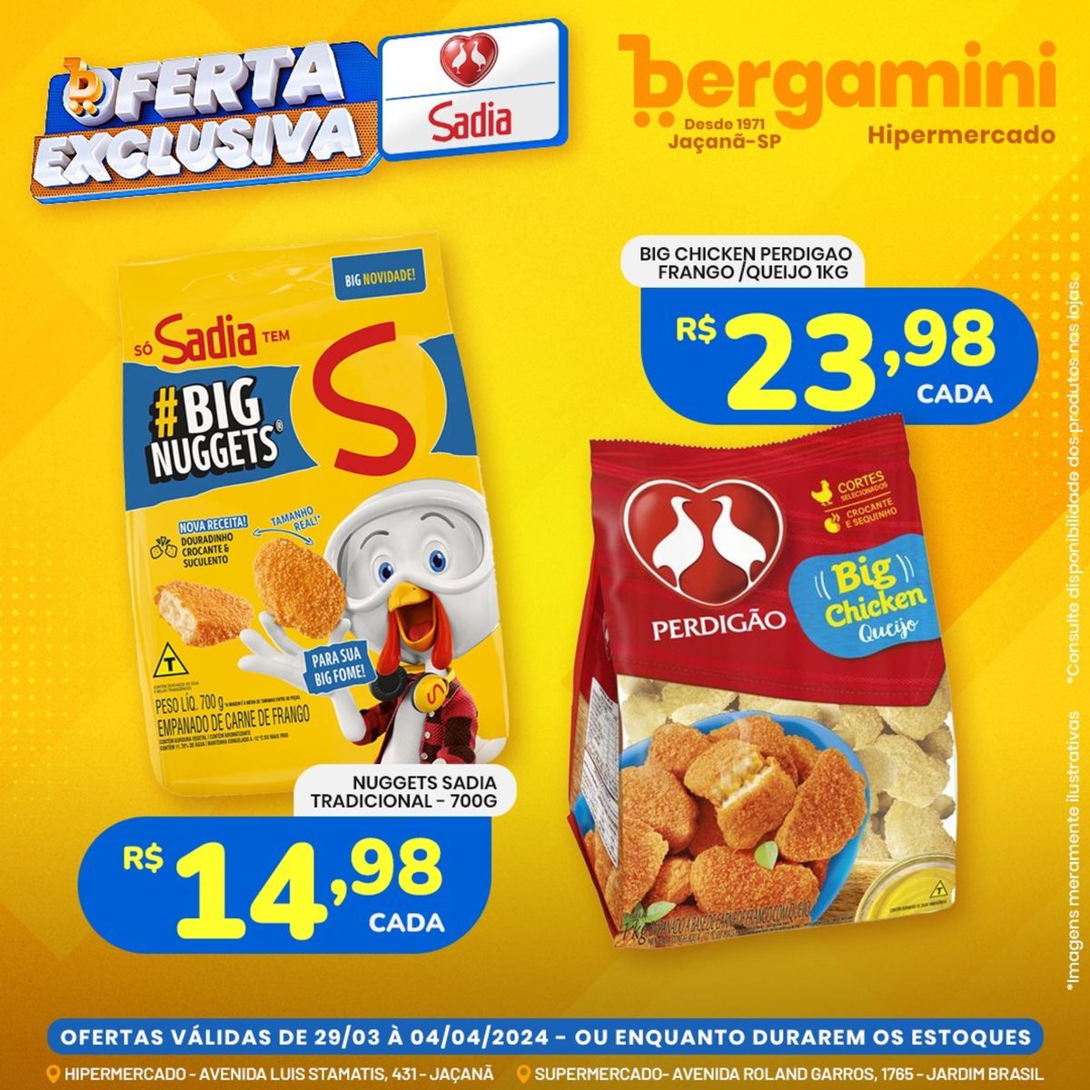 Frango Perdigao e Nuggets Sadia em oferta!