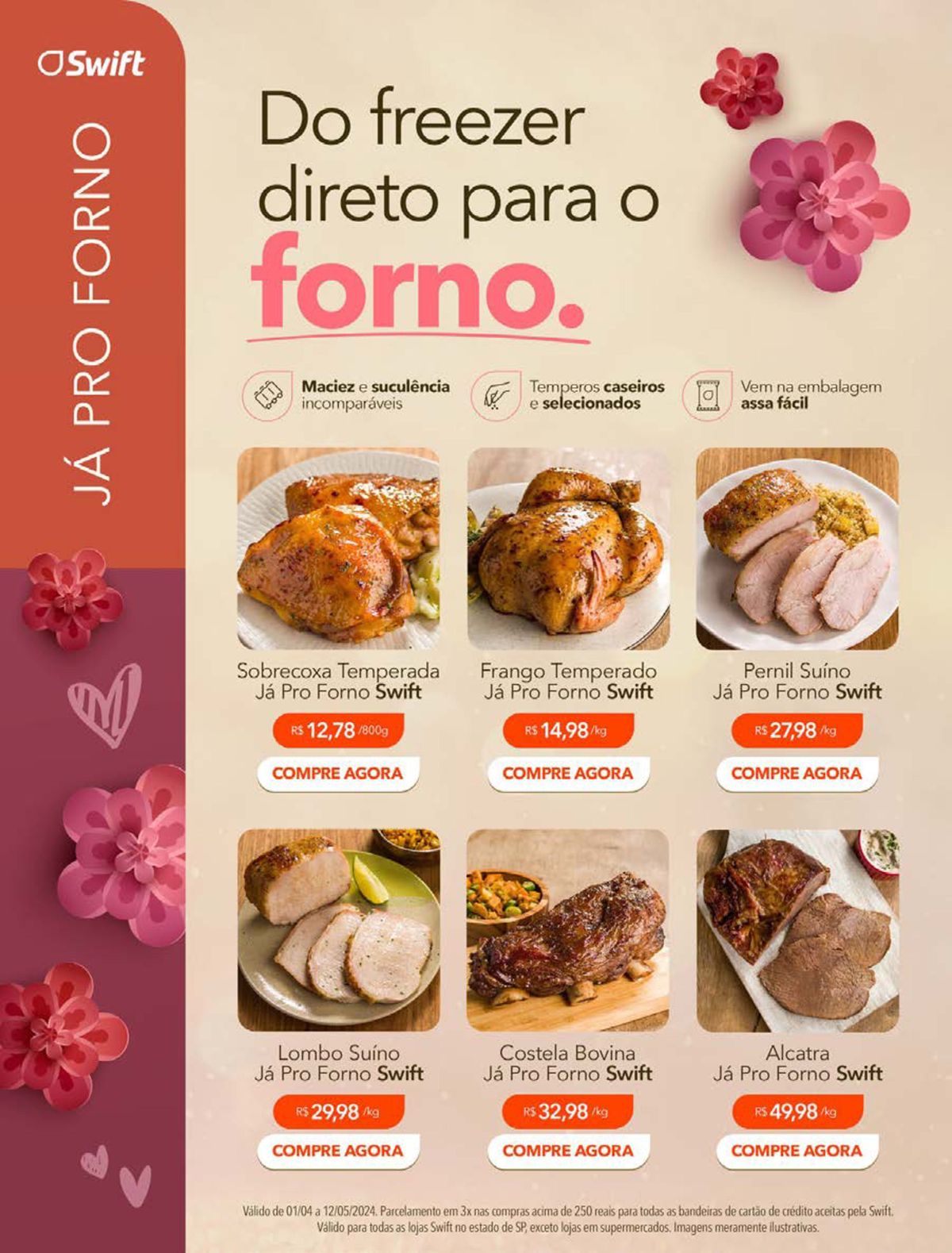 Promoção de Carnes Swift para assar facilmente