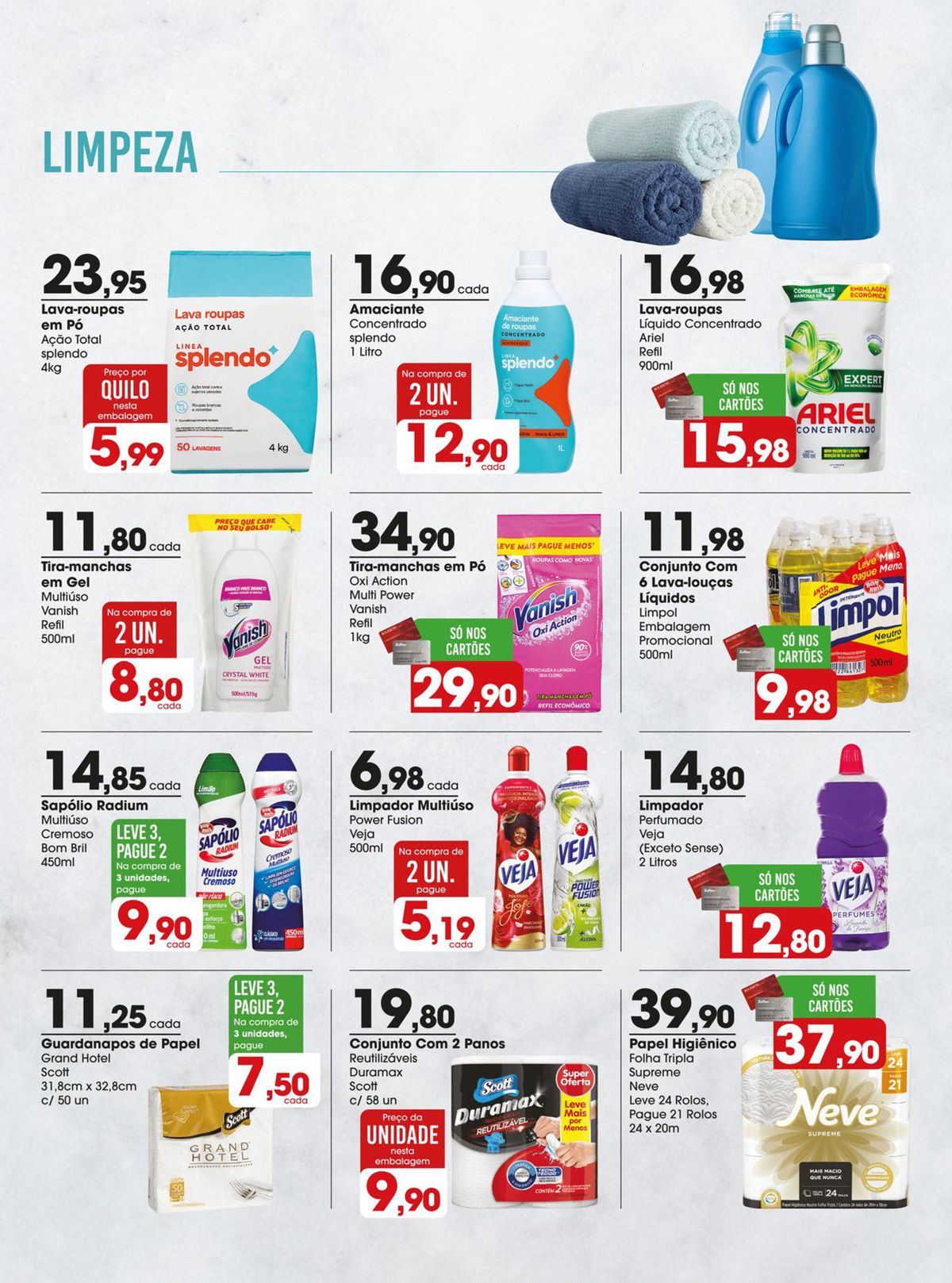 Ofertas em produtos de limpeza para a casa