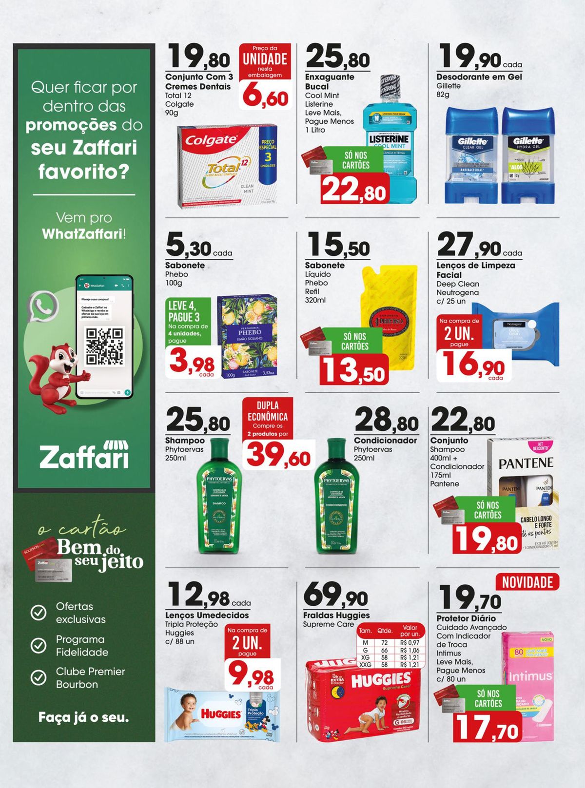 Promoções exclusivas de higiene pessoal e cuidados com o corpo no Zaffari