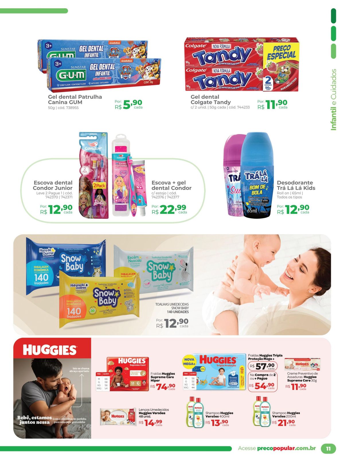 Ofertas em produtos de higiene infantil e cuidados para bebês