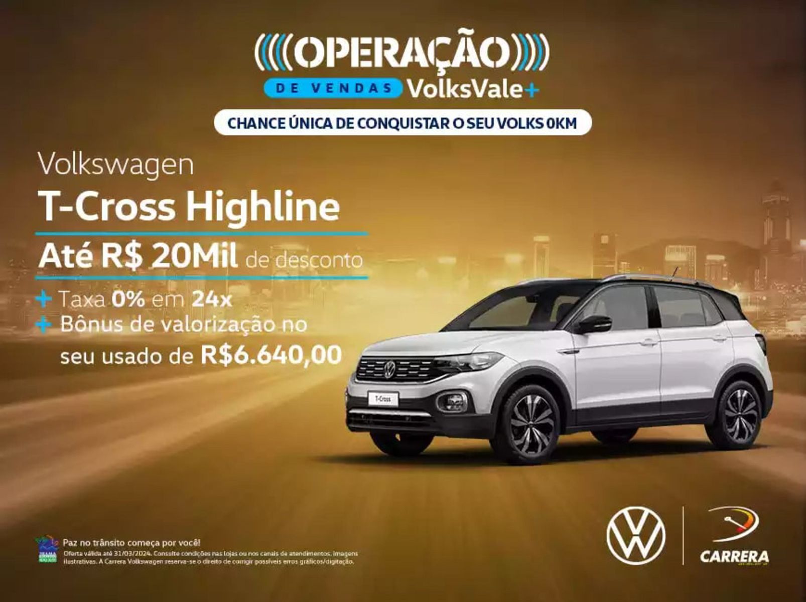 Volkswagen T-Cross Highline com desconto especial
