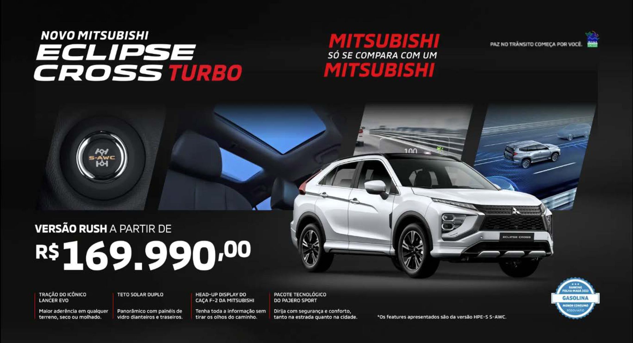 Novo Mitsubishi Eclipse Cross 50% de desconto na versão Rush