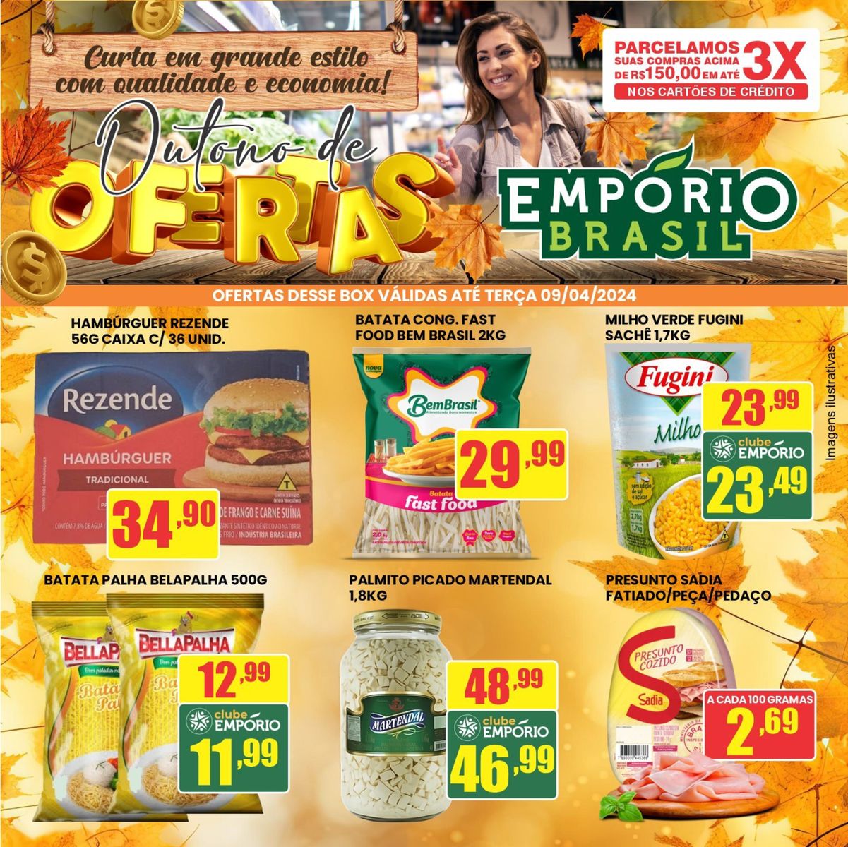 Promoção de Hambúrguer de frango, Batata Congelada e Milho Verde