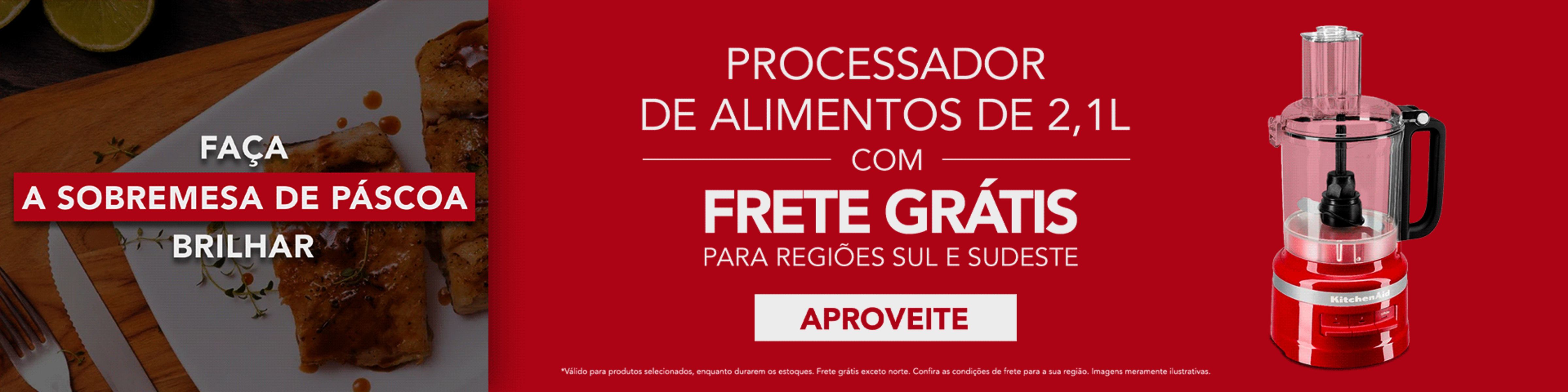 Processador de alimentos de 2,1L em promoção com frete grátis para regiões sul e sudeste