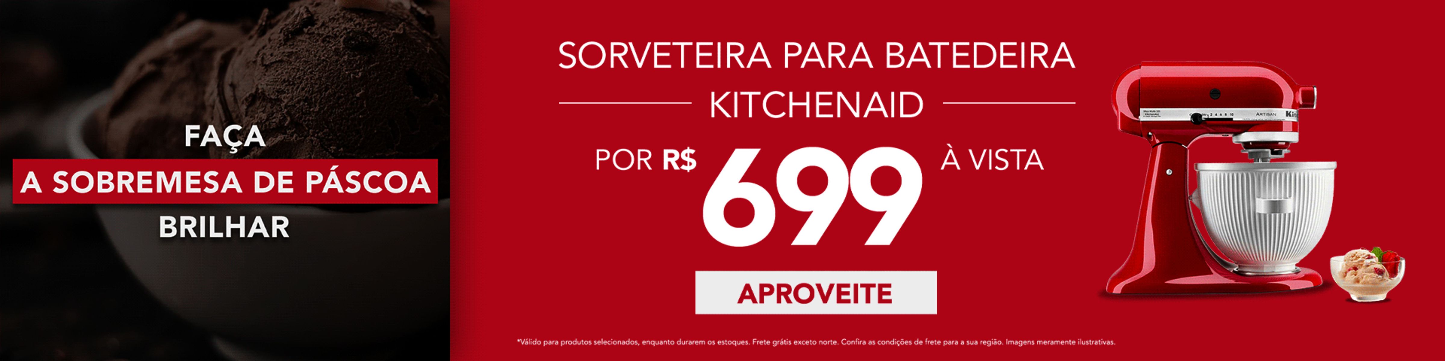 Sorveteira para Batedeira KitchenAid por R$ à vista