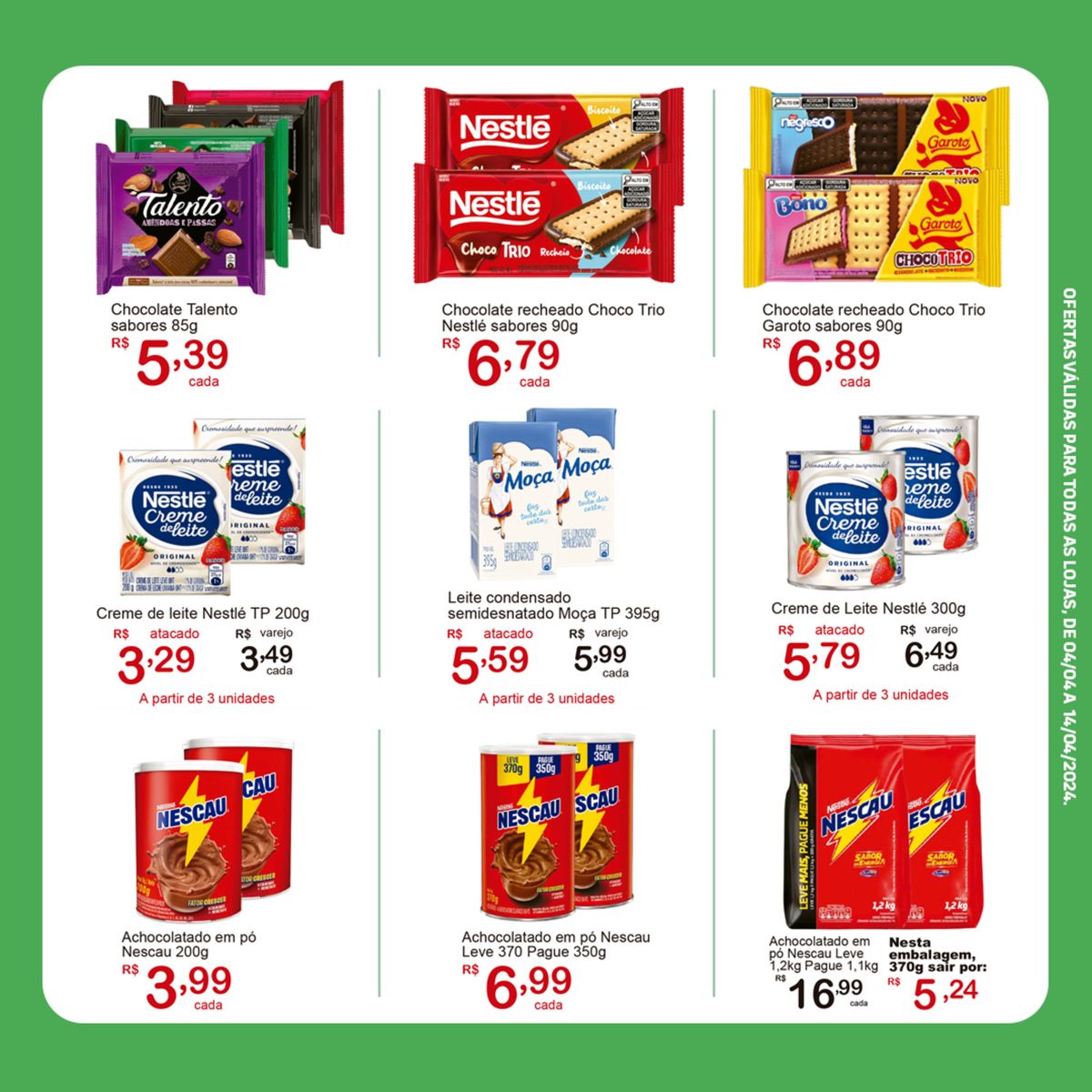 Promoção de Achocolatados e Chocolates