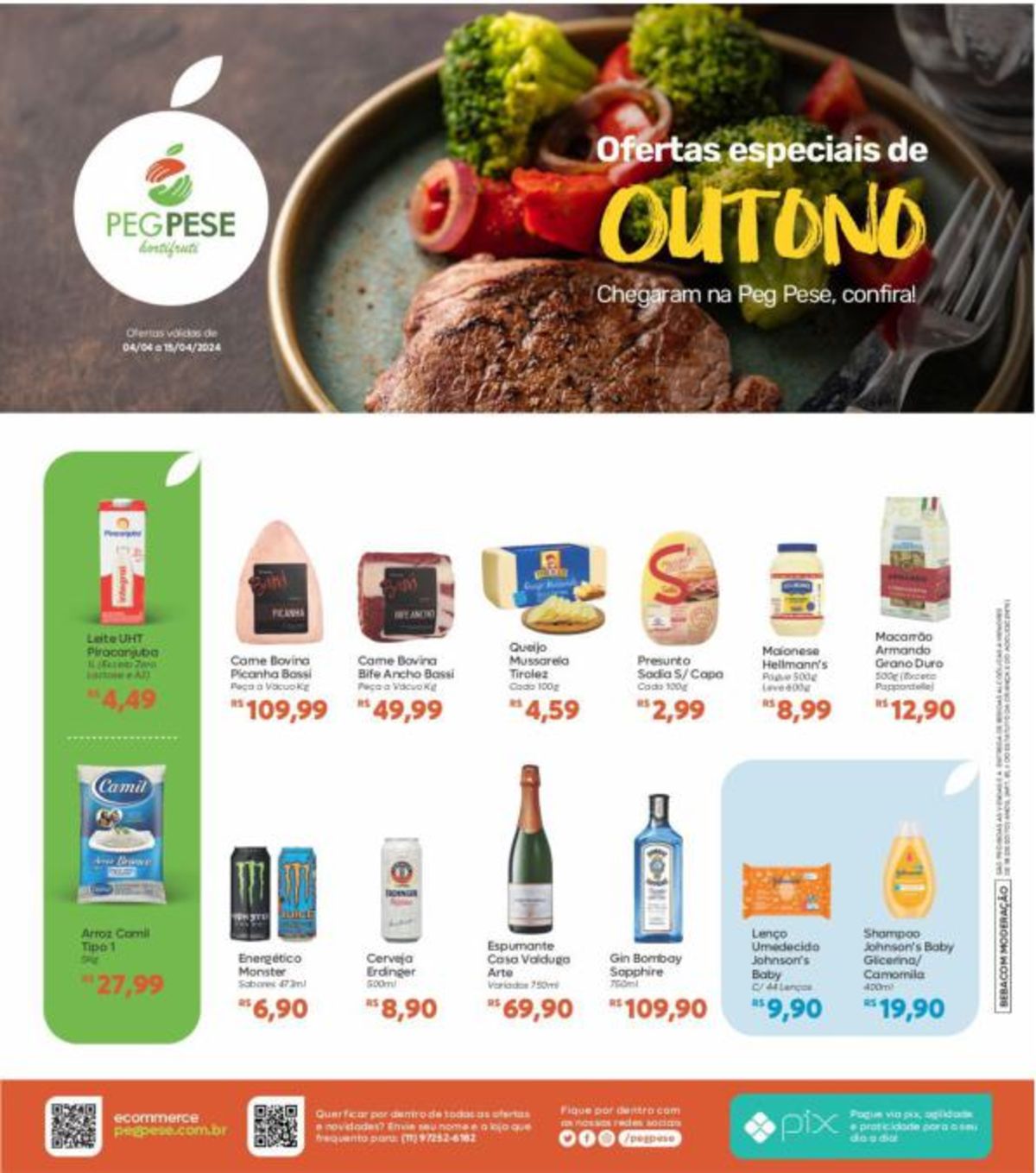 Ofertas em Queijo, Carne, Shampoo e Bebidas