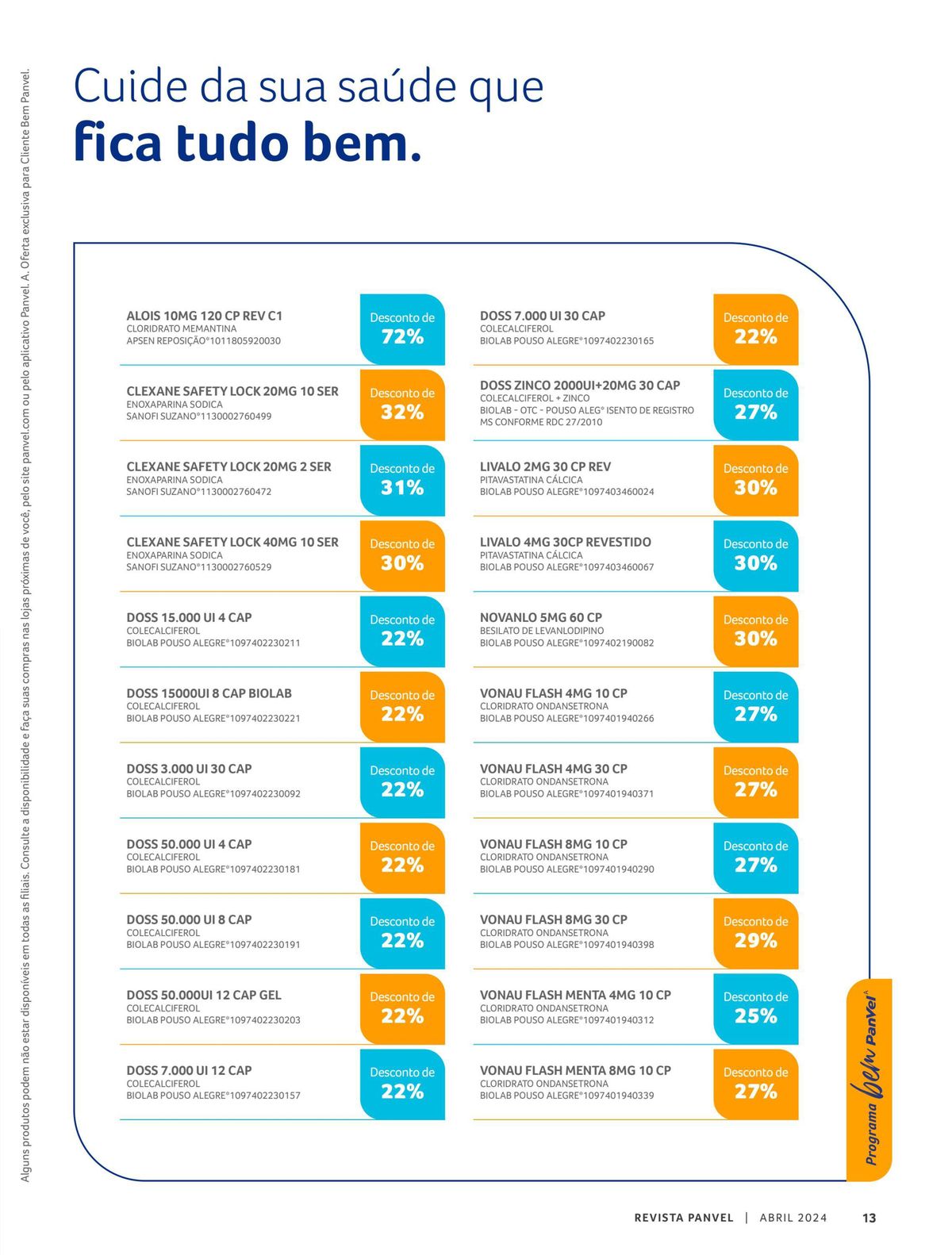 Promoção em produtos de saúde e bem-estar