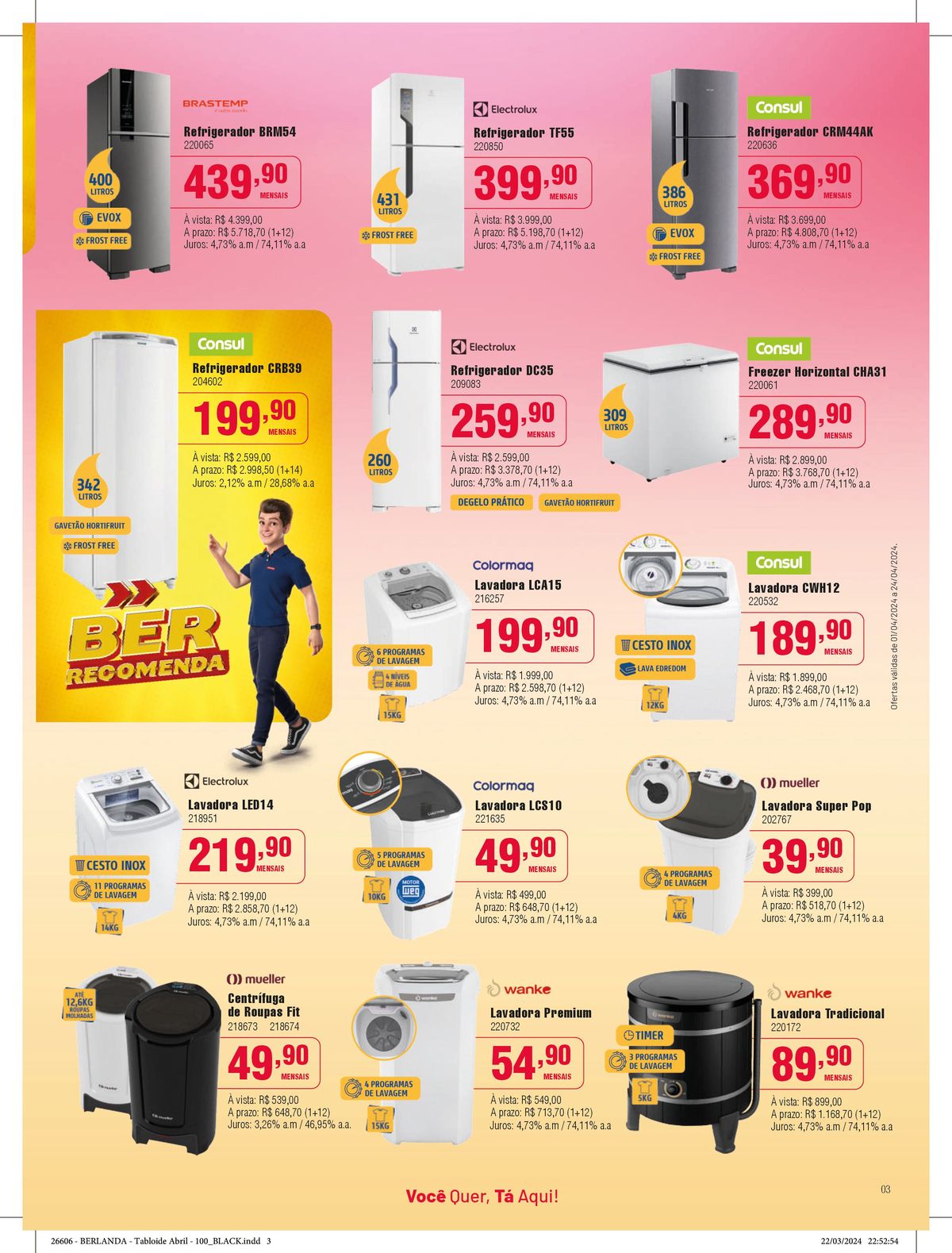 Eletrodomésticos com descontos de até 39%