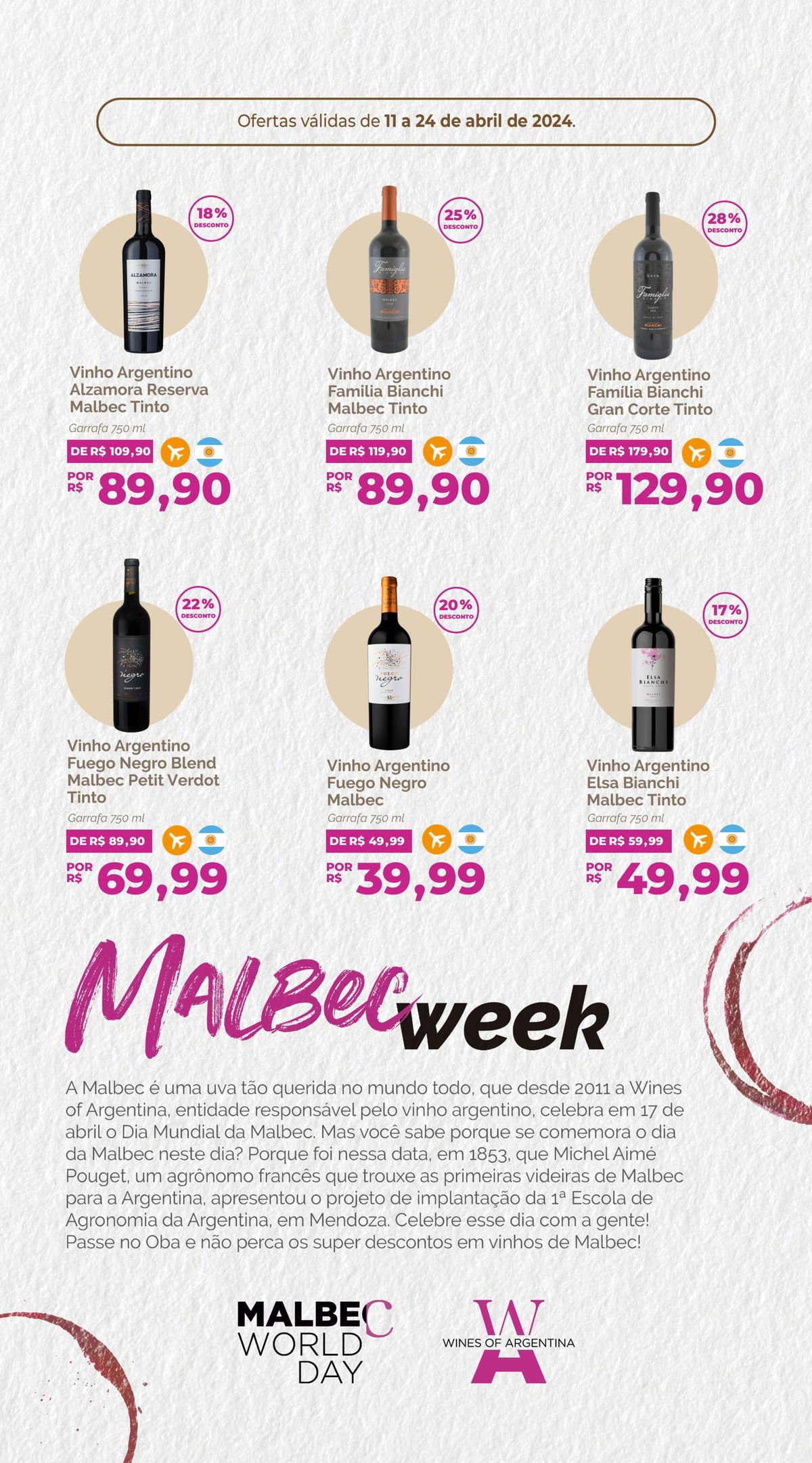 Ofertas em Vinho Argentino Malbec Tinto