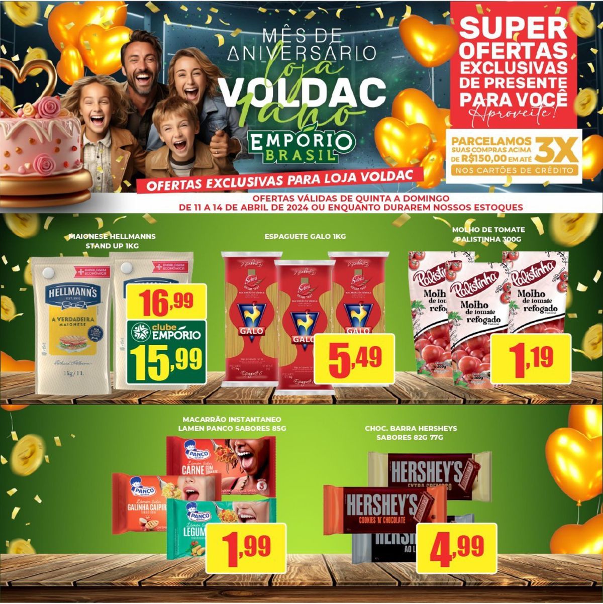 Promoção de Supermercado: Frutas selecionadas e massas