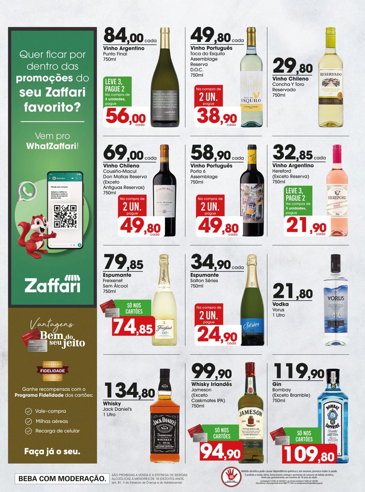 Promoções de Vinhos e Bebidas no Zaffari Supermercados