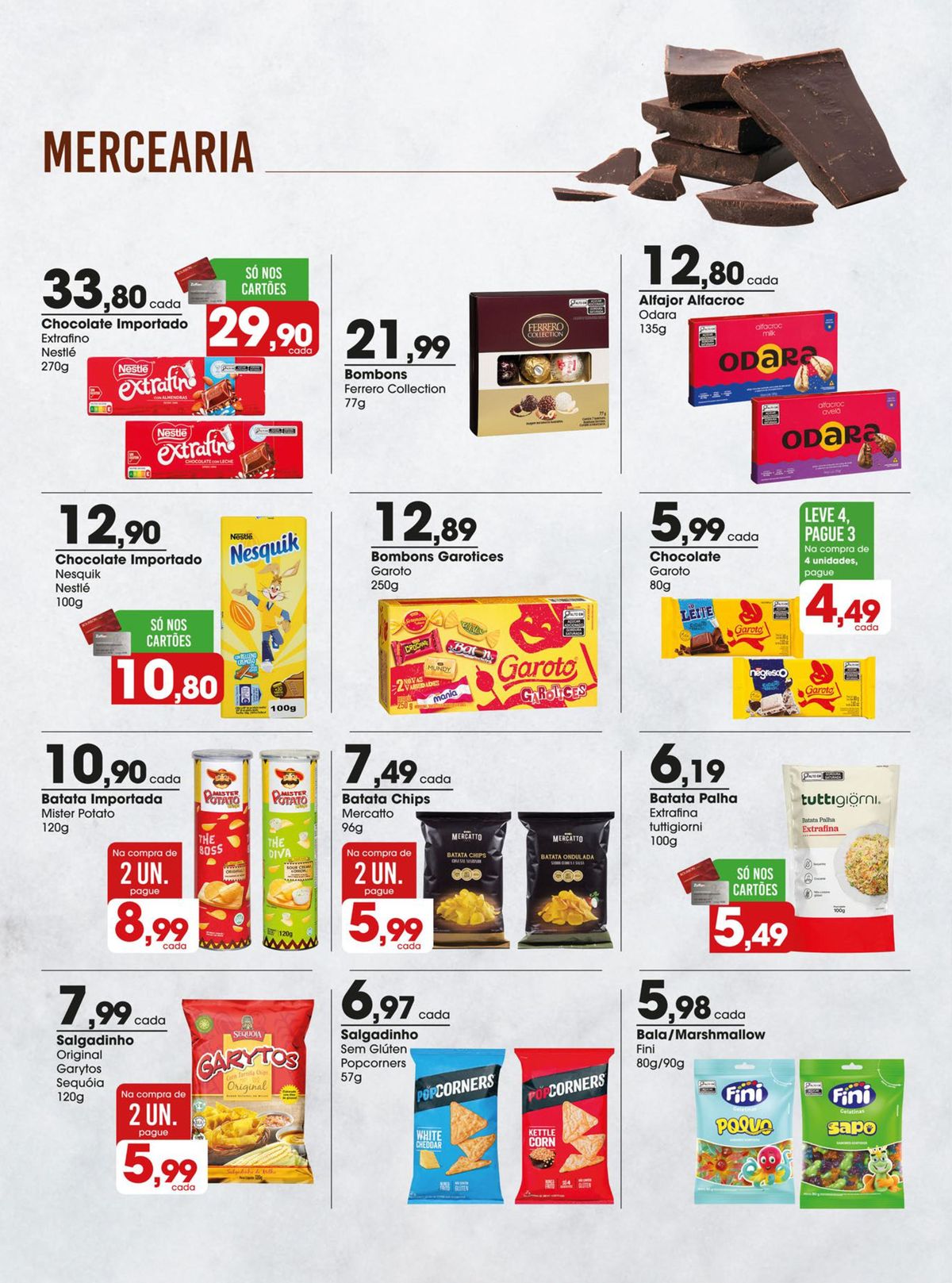 Promoção de Chocolate Importado Nestlé e Ferrero Collection