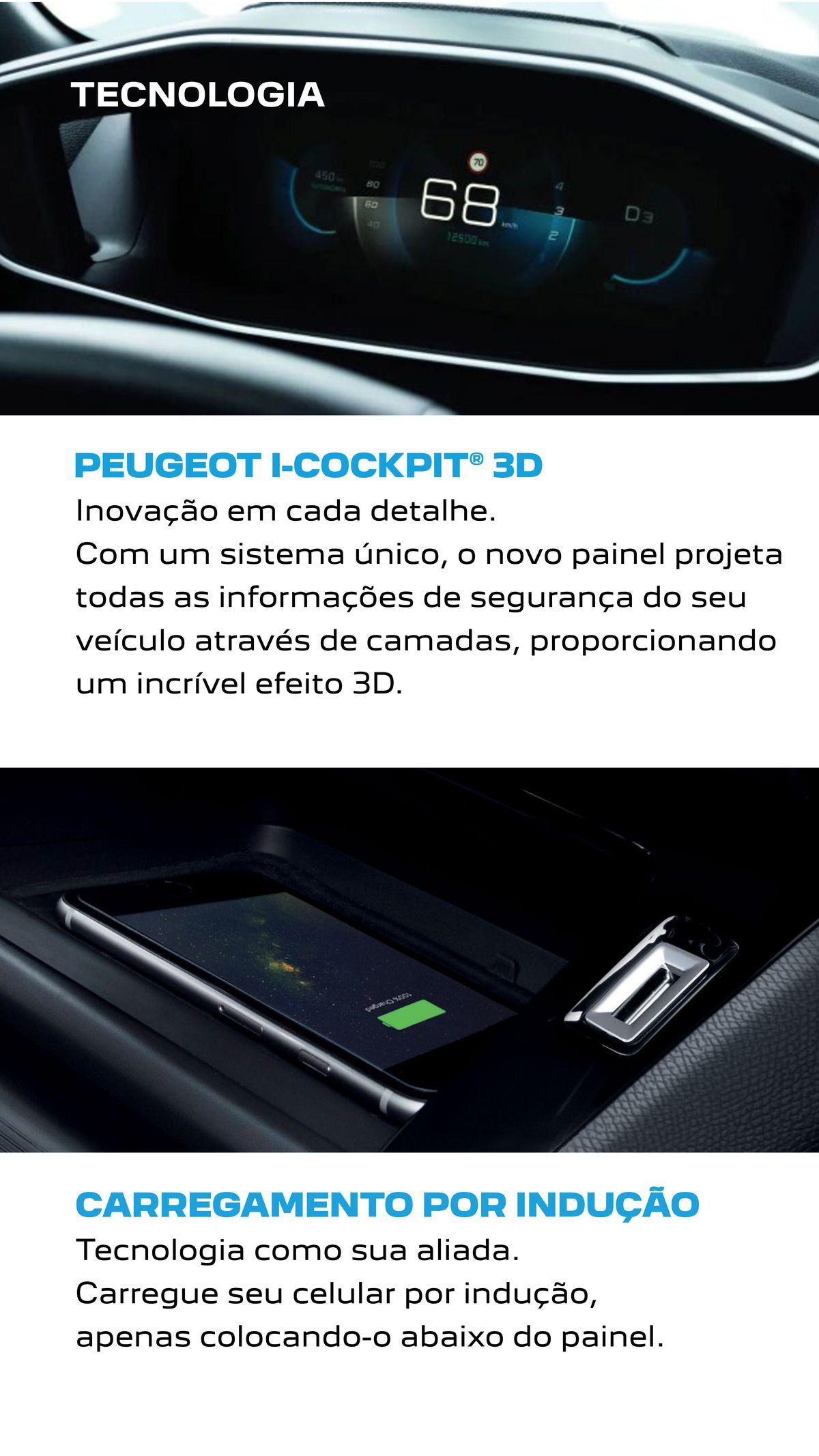 I-COCKPIT 3D e Carregamento por indução