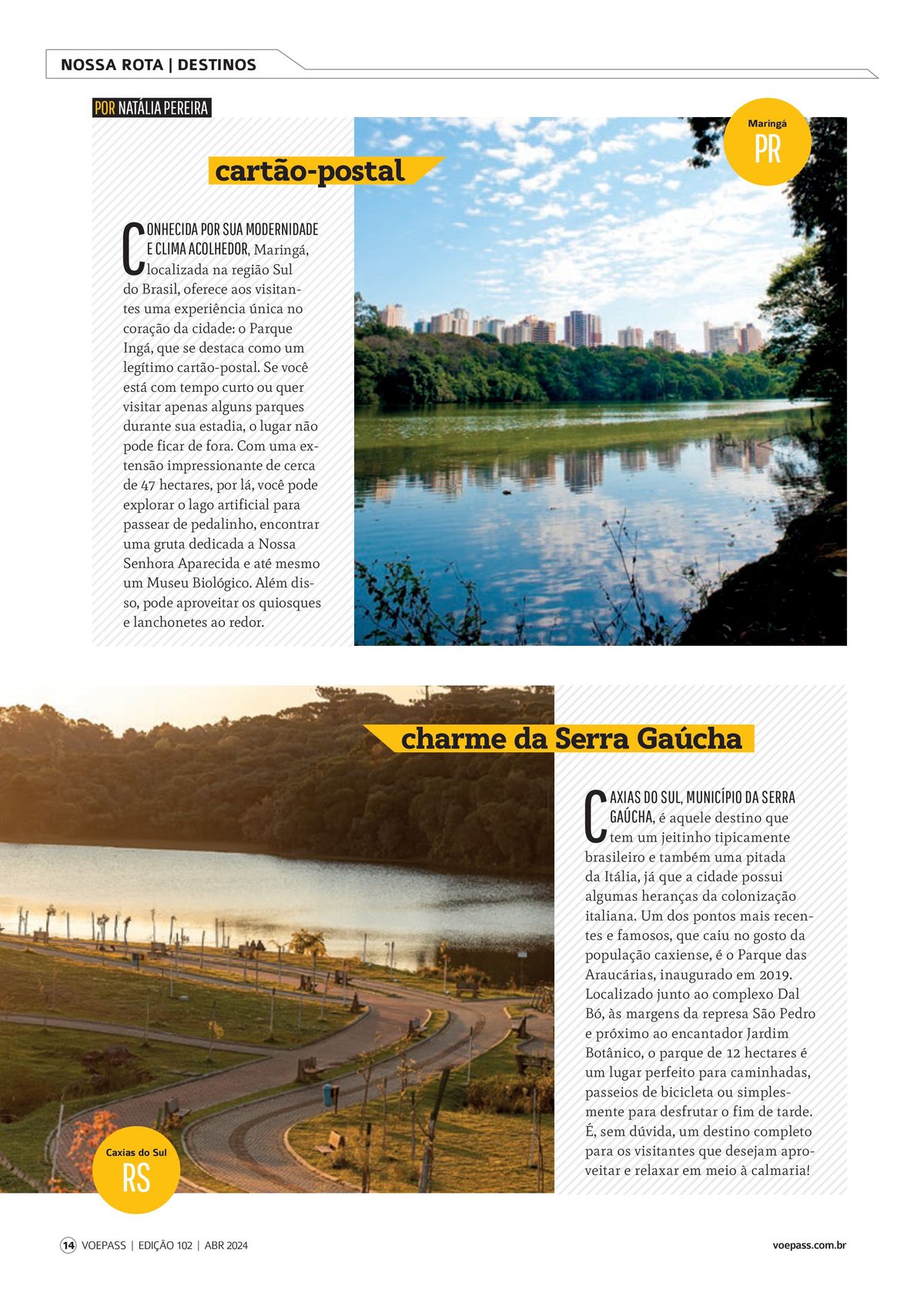 Destinos do Sul do Brasil para explorar: Maringá e Caxias do Sul