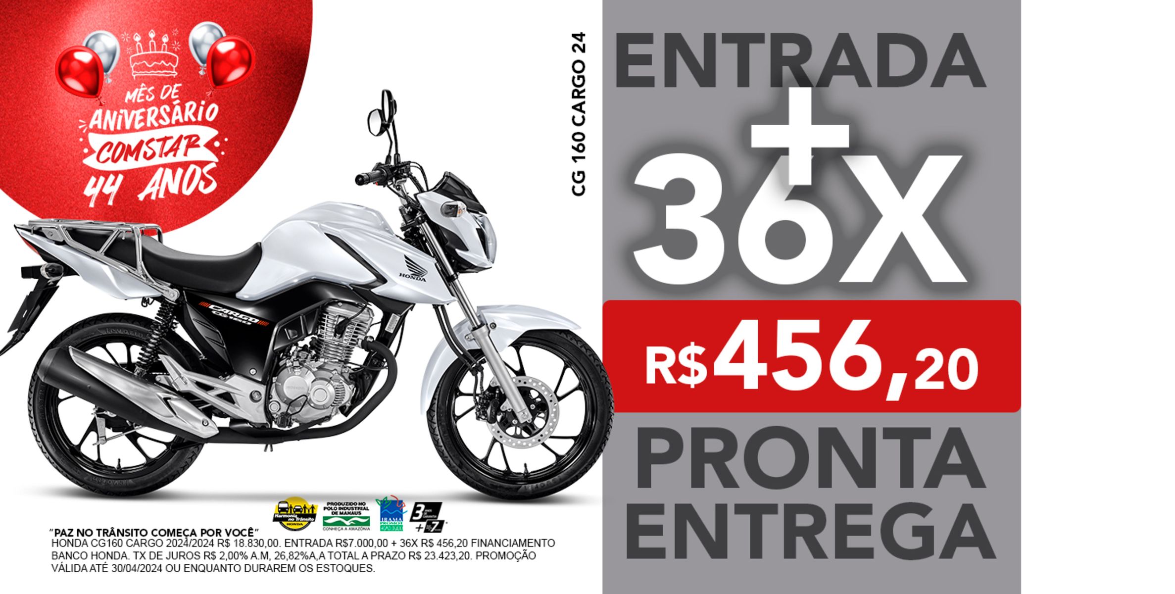 Honda CG 160 Cargo 2024 por R$18.830,00