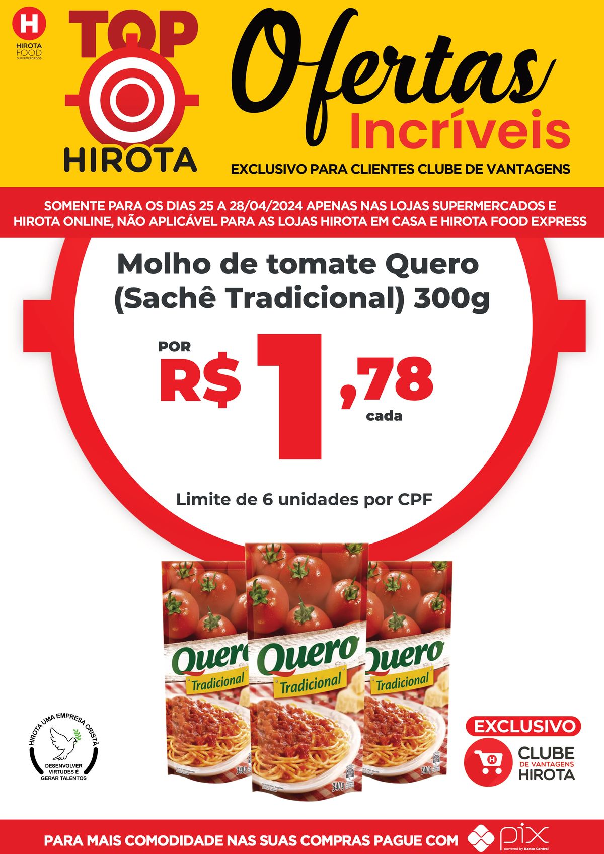 Promoção de Molho de Tomate Quero - Sachê Tradicional