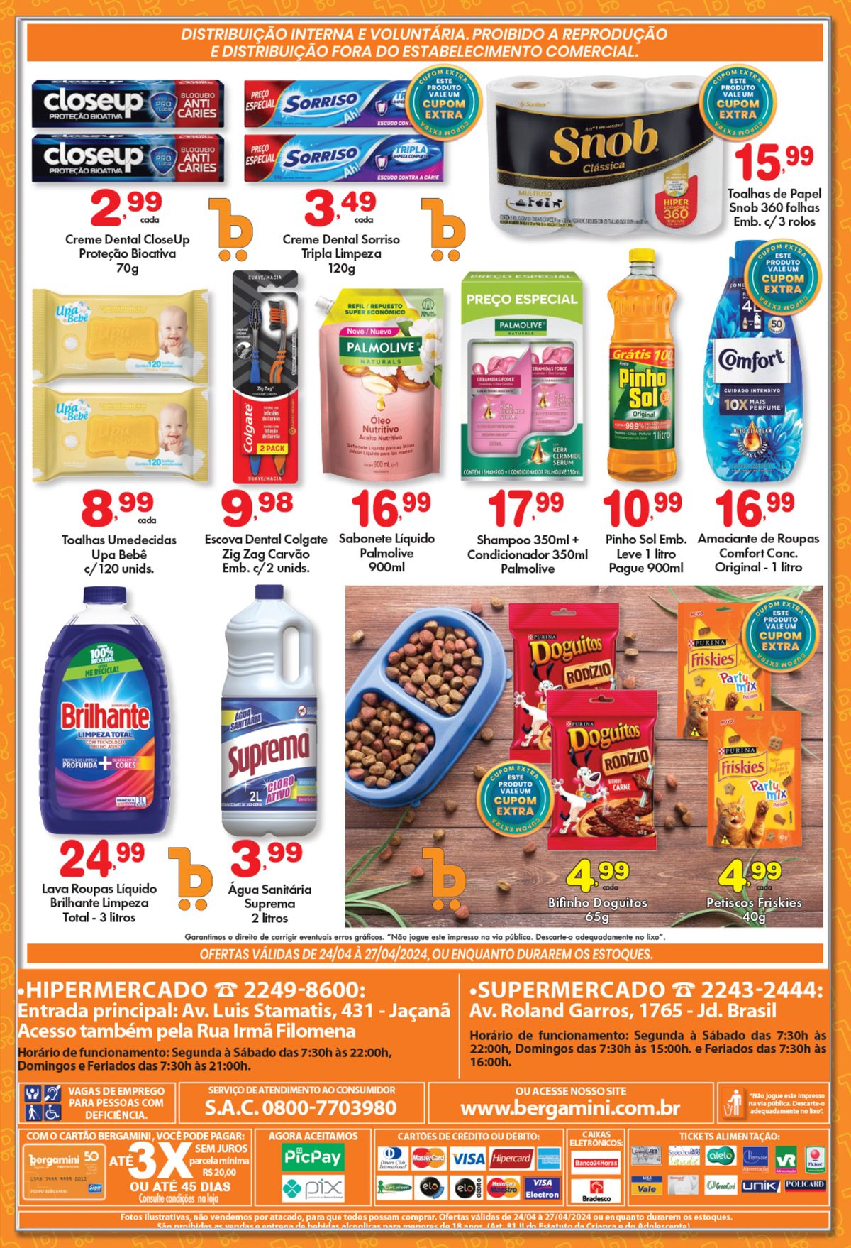 Ofertas em produtos de higiene e limpeza