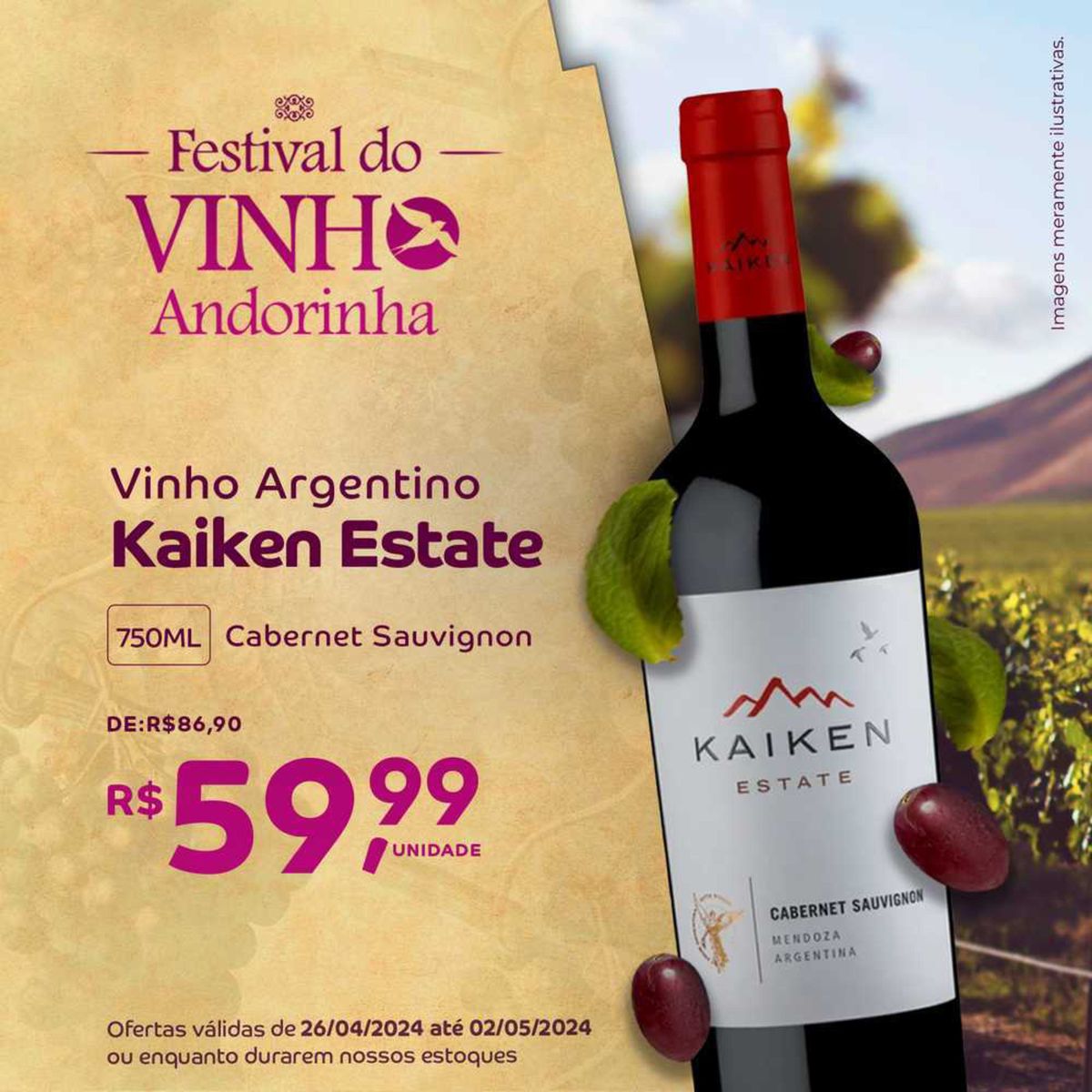 Festival do Vinho - Vinho Argentino Kaiken Estate 750ML Cabernet Sauvignon