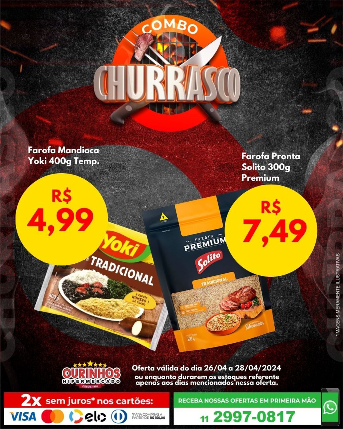 Promoções de produtos alimentícios e utensílios de cozinha, Churrasco Ourinhos Hipermercado, 28-04-