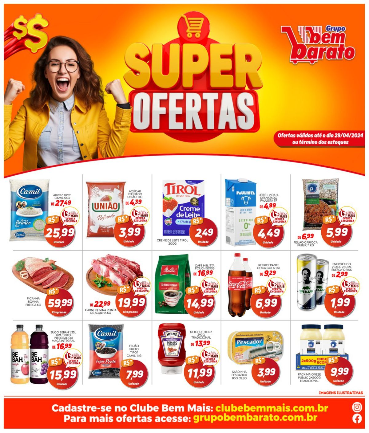 Promoções em supermercado e produtos de higiene, Super Ofertas , 29-04-2024, Supermercado Bem Barat