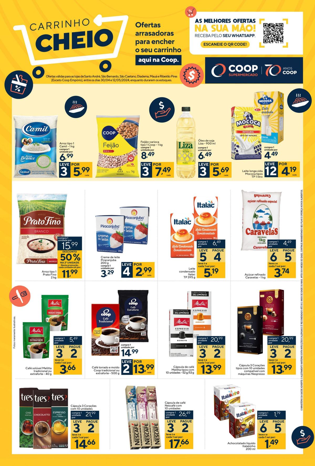 Ofertas de Supermercados - Leve 2 e pague 1 em diversos produtos