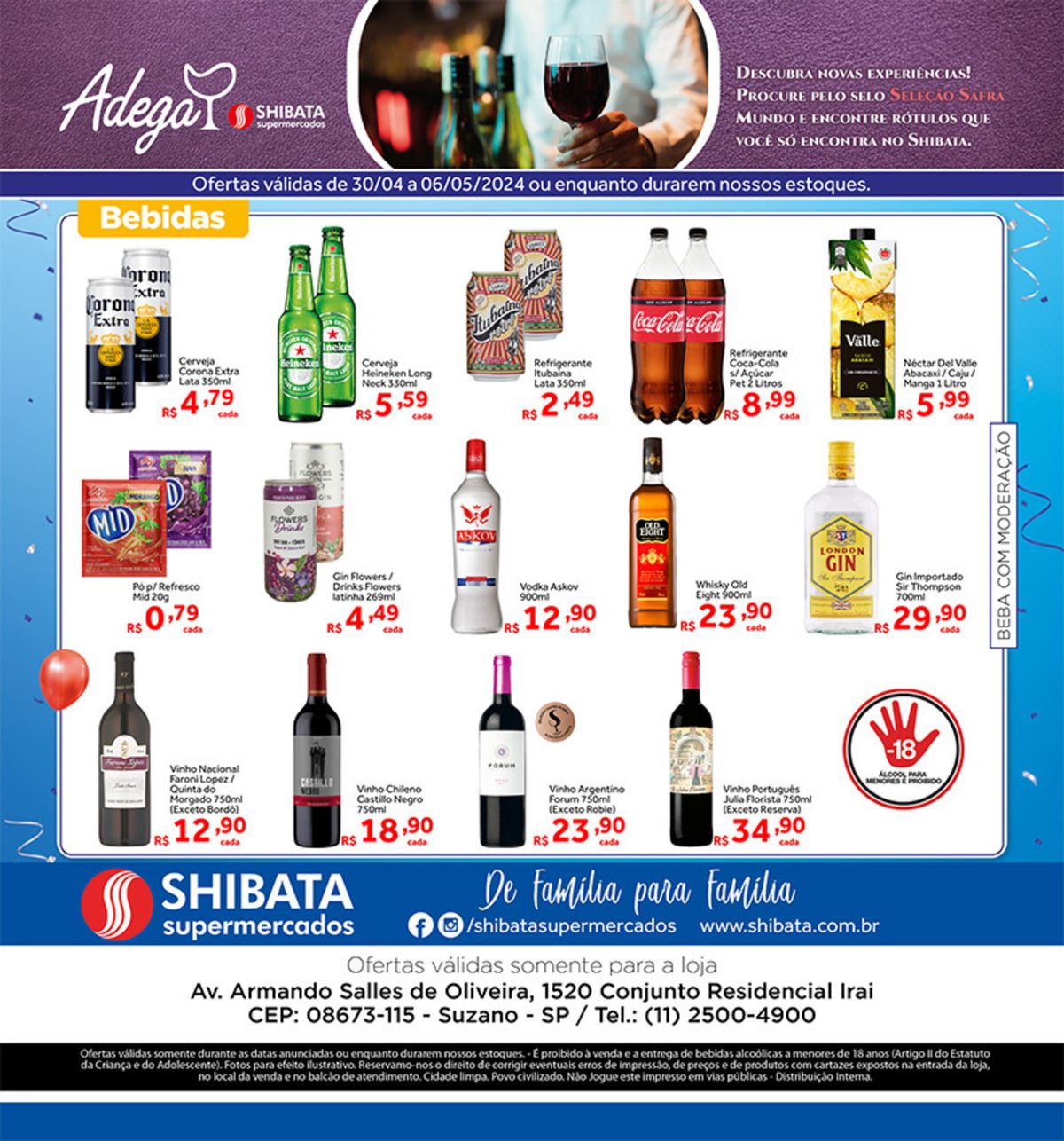 Ofertas de Pop Refresco e Mid2og no Shibata Supermercados