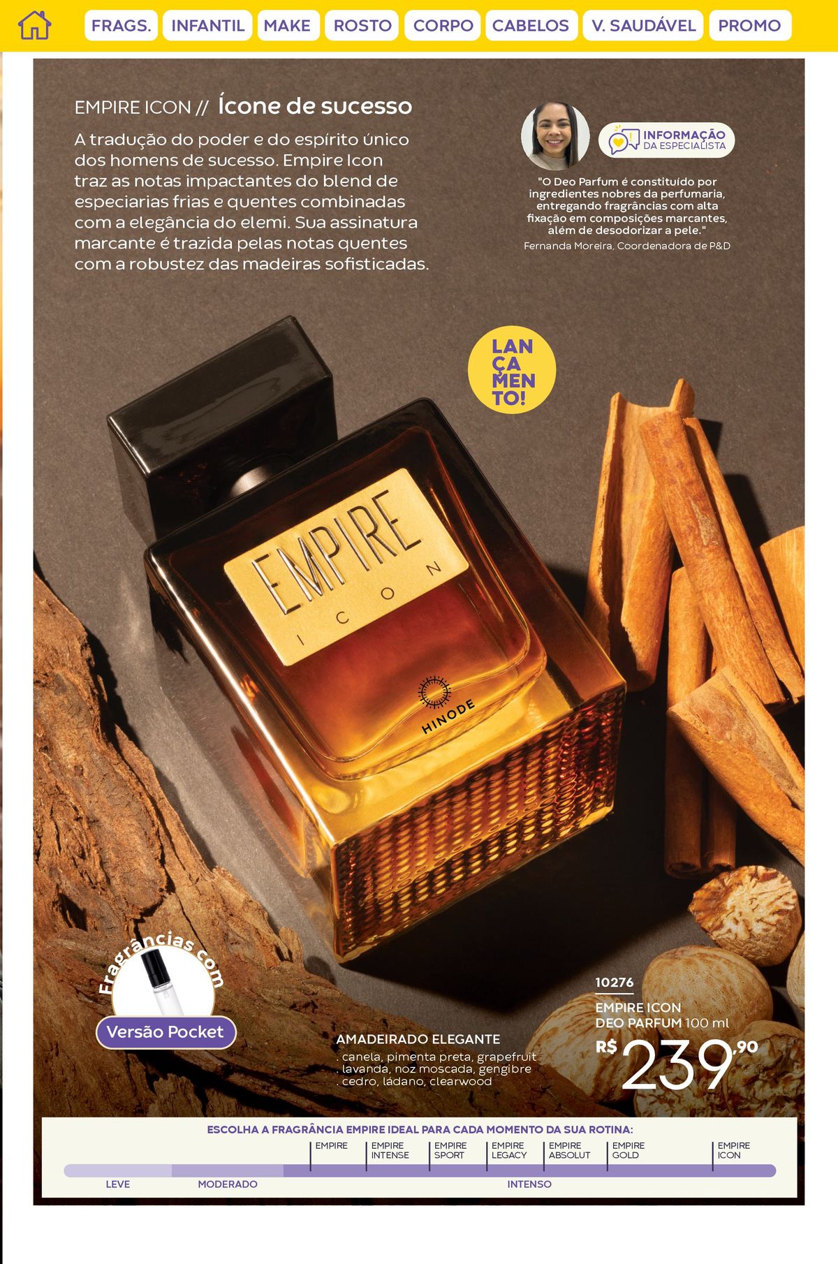 Desconto: Perfume Empire Icon Deo Parfum 100ml por R$90