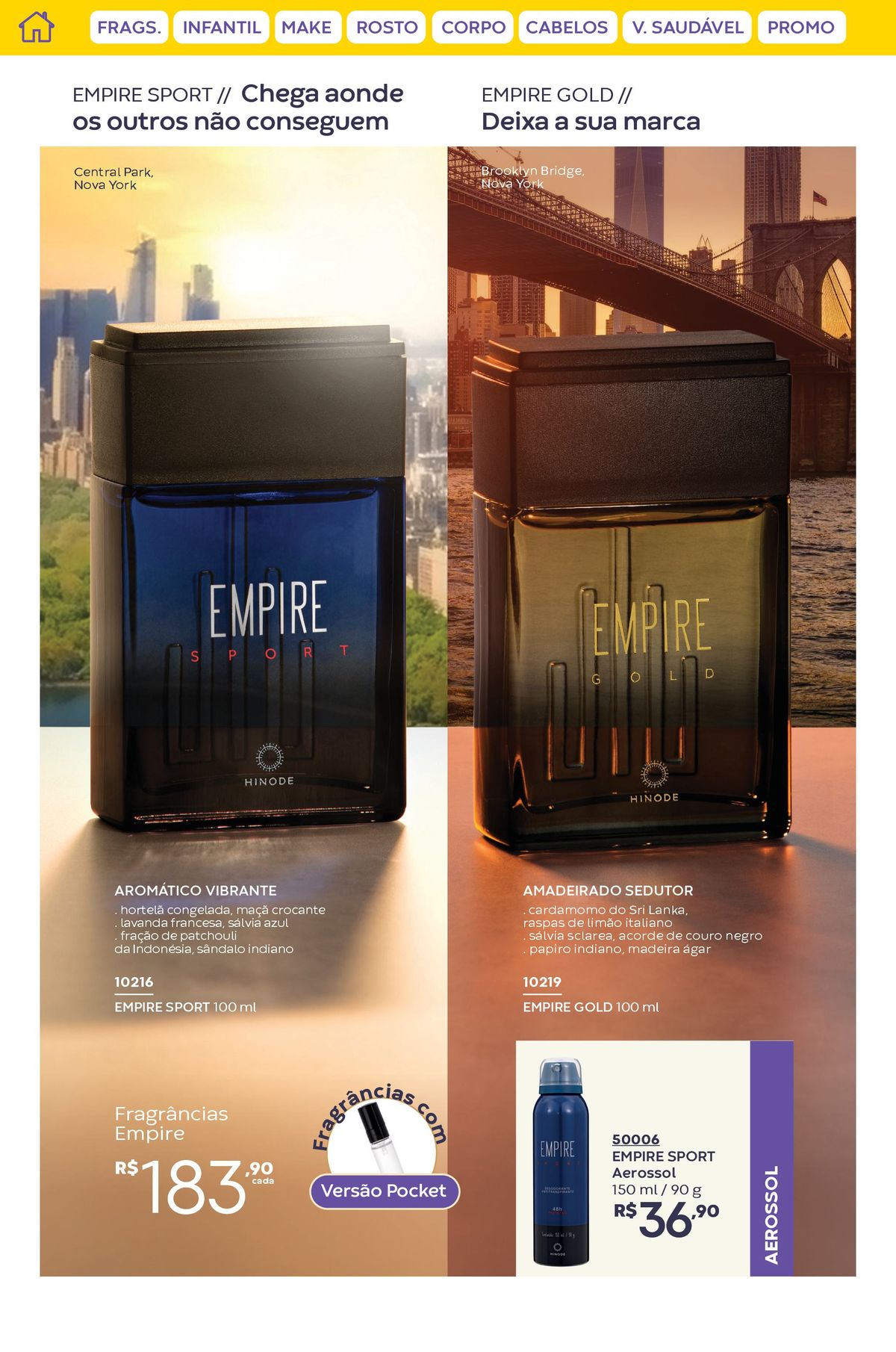 Perfumes Empire Sport e Empire Gold