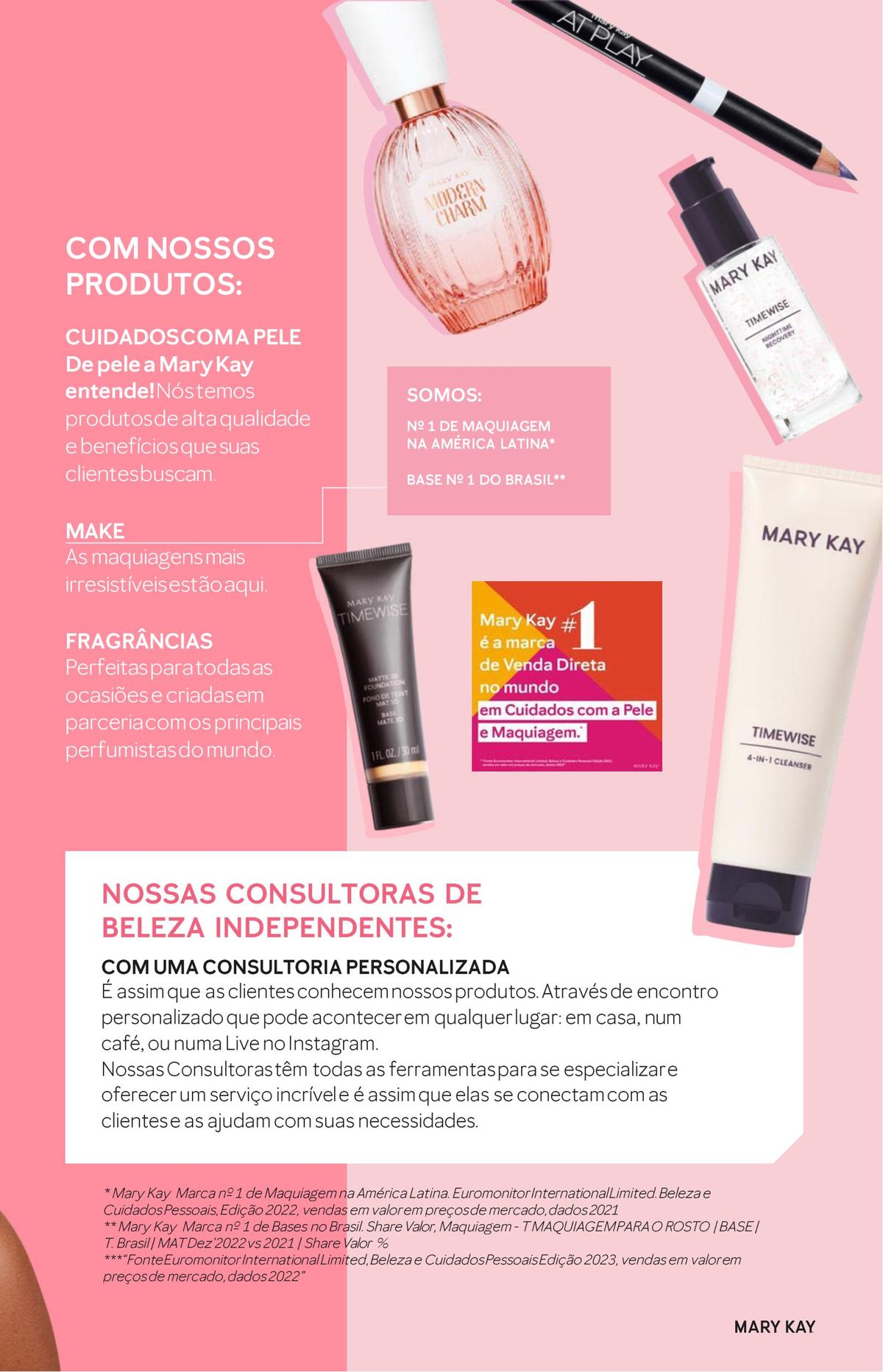 Promoção em produtos de cuidados com a pele e maquiagem